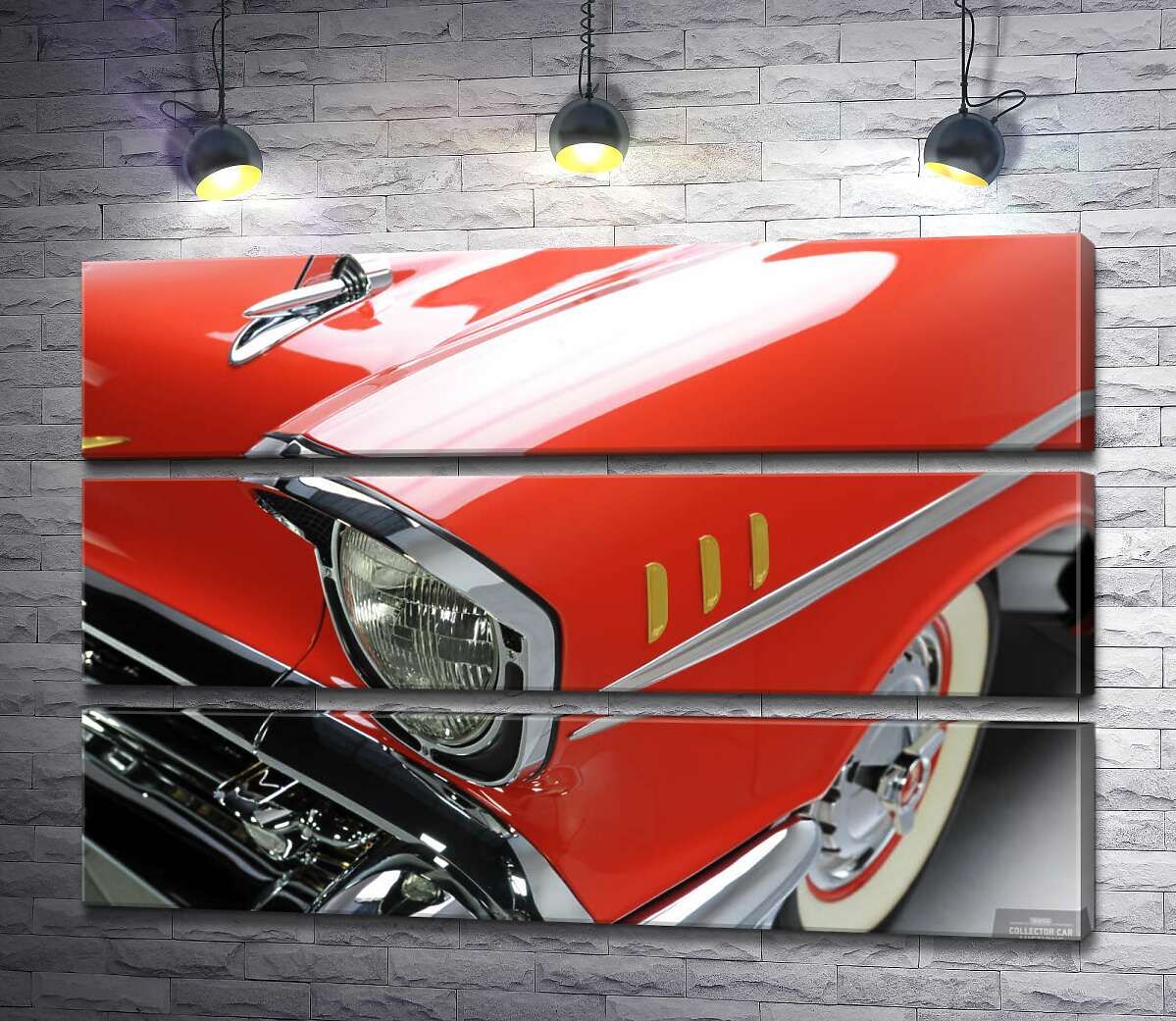Модульная картина ArtPoster Изысканная фара морковно-красного автомобиля Chevrolet Bel Air 130x87 см Модуль №13
Модульная картина ArtPoster Изысканная фара морковно-красного автомобиля Chevrolet Bel Air 130x87 см Модуль №13