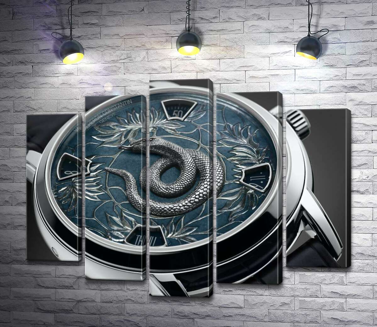 Модульная картина ArtPoster Зодиакальная змея на часах швейцарского бренда Vacheron Constantin 130x104 см Модуль №26
Модульная картина ArtPoster Зодиакальная змея на часах швейцарского бренда Vacheron Constantin 130x104 см Модуль №26