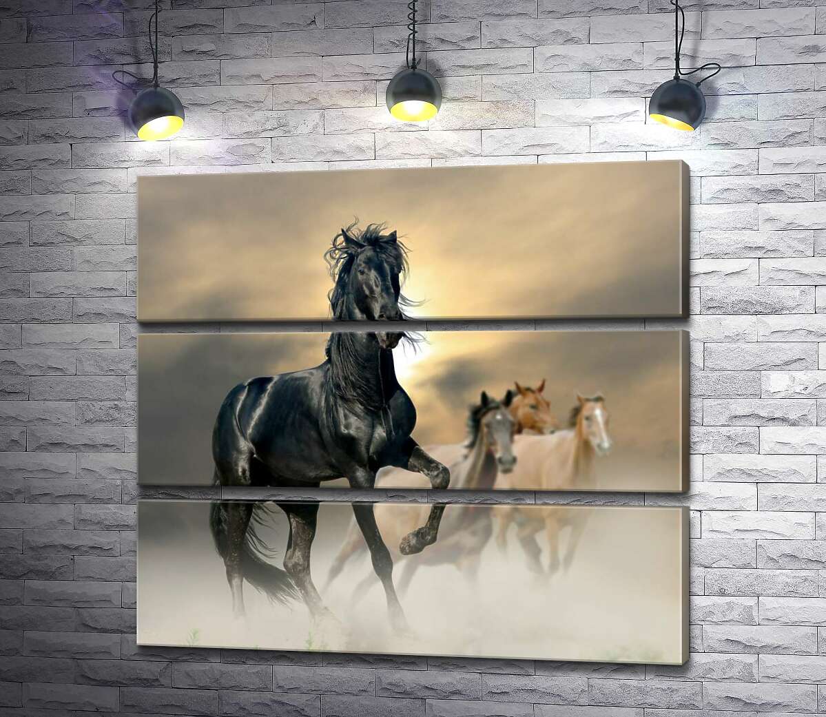 Модульная картина ArtPoster Изящная фигура вороной лошади выделяется среди табуна 130x117 см Модуль №13
Модульная картина ArtPoster Изящная фигура вороной лошади выделяется среди табуна 130x117 см Модуль №13