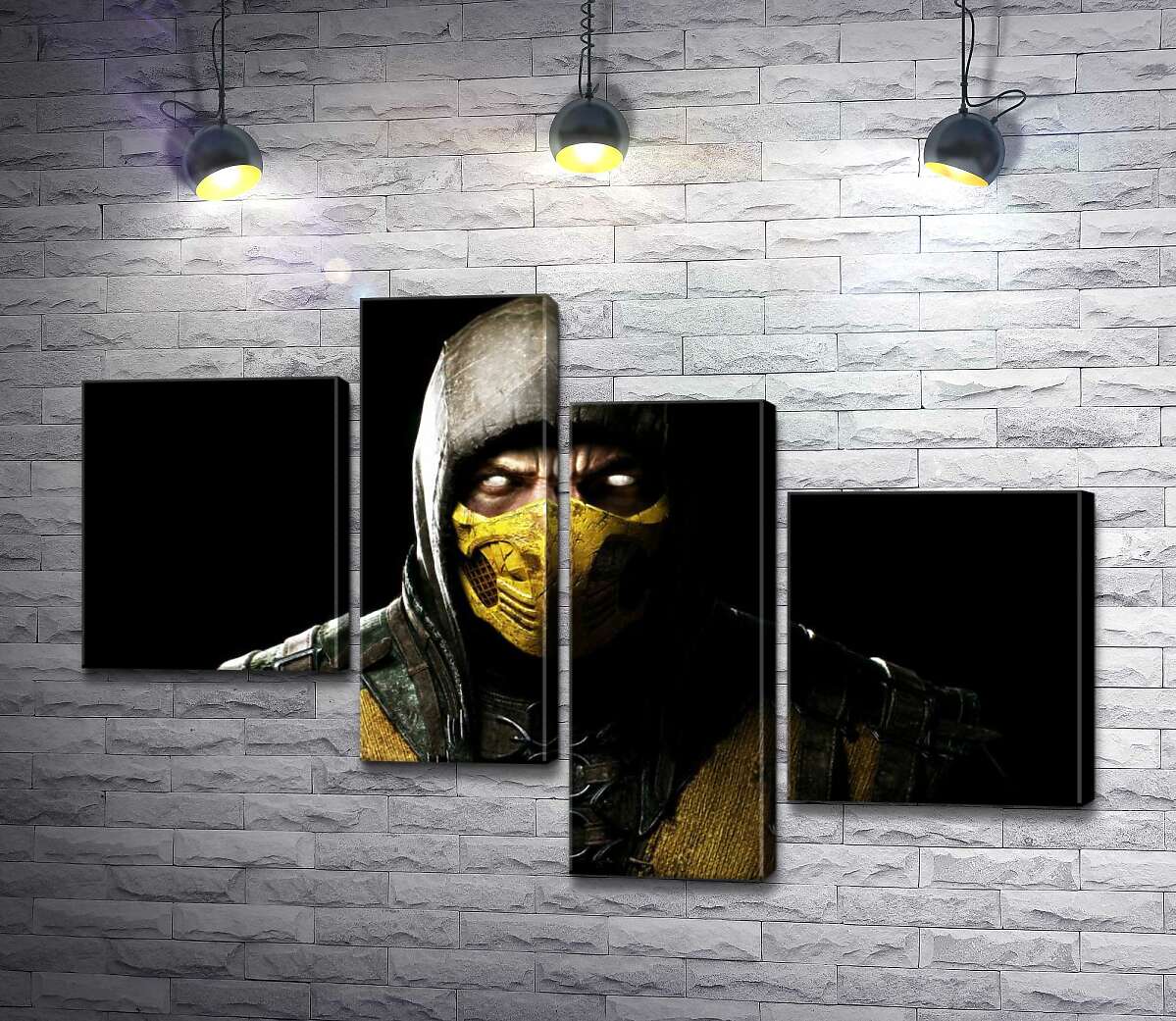 Модульная картина ArtPoster Из тьмы к свету: портрет героя игры "Mortal Kombat" Скорпиона 130x87 см Модуль №20
Модульная картина ArtPoster Из тьмы к свету: портрет героя игры "Mortal Kombat" Скорпиона 130x87 см Модуль №20