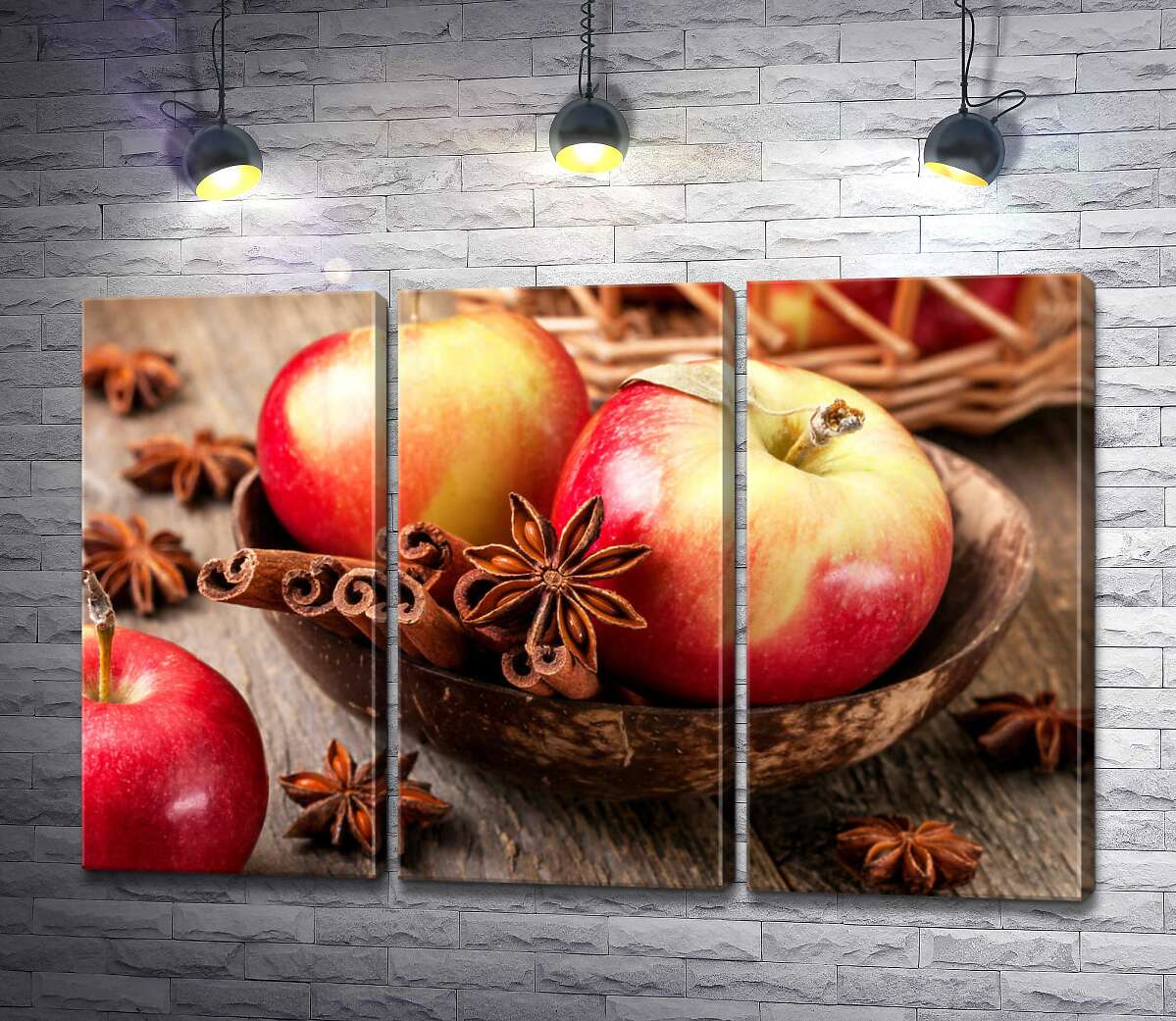Модульная картина ArtPoster Запахи осени: краснобокие яблоки с корицей и бадьяном 132x87 см Модуль №11
Модульная картина ArtPoster Запахи осени: краснобокие яблоки с корицей и бадьяном 132x87 см Модуль №11