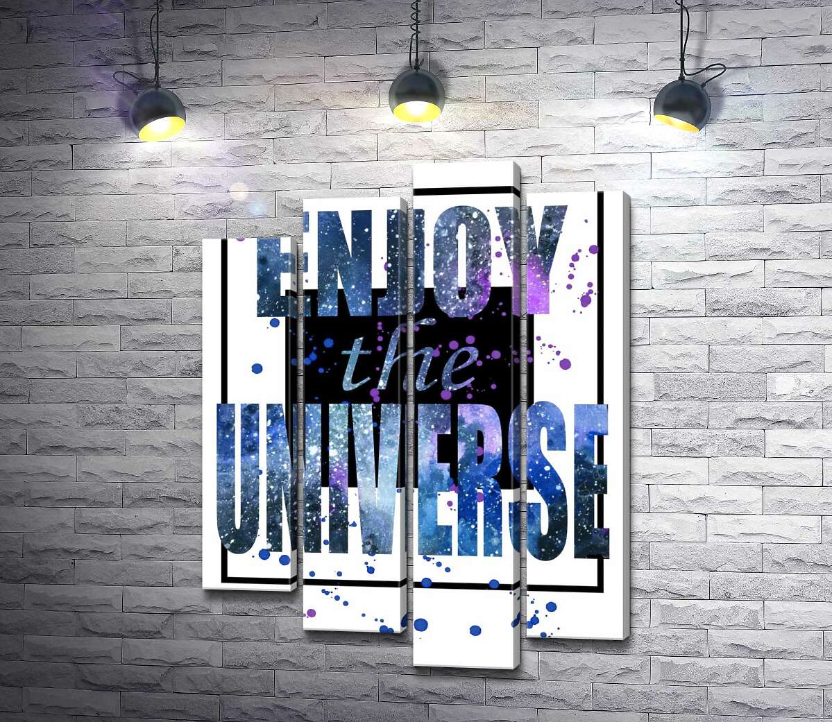 Модульная картина ArtPoster Космическая надпись в черной рамке "enjoy the universe" 100x138 см Модуль №21
Модульная картина ArtPoster Космическая надпись в черной рамке "enjoy the universe" 100x138 см Модуль №21