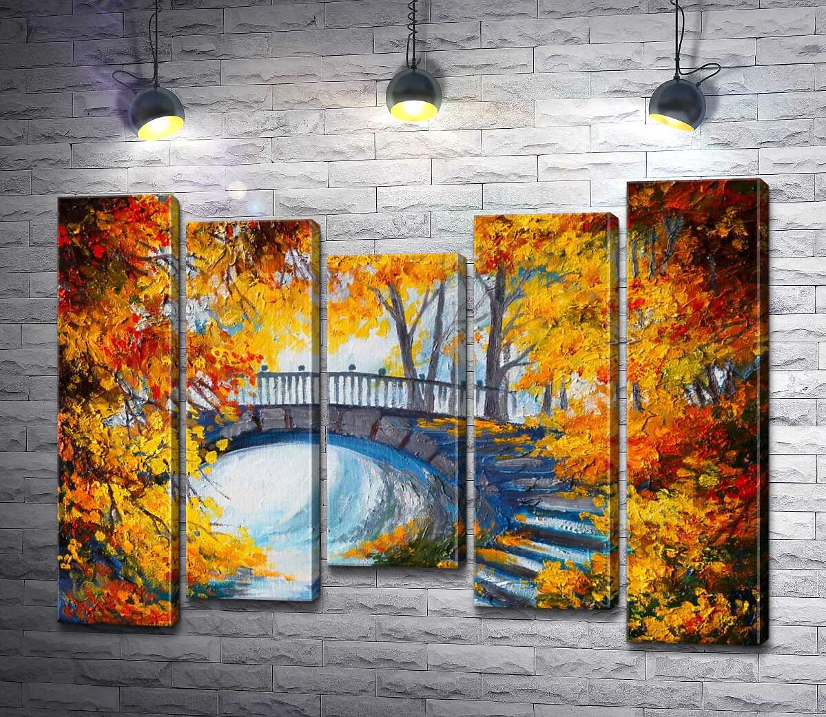 Модульная картина ArtPoster Золотистая арка из осенних деревьев открывает вид на каменный мостик 130x98 см Модуль №28
Модульная картина ArtPoster Золотистая арка из осенних деревьев открывает вид на каменный мостик 130x98 см Модуль №28