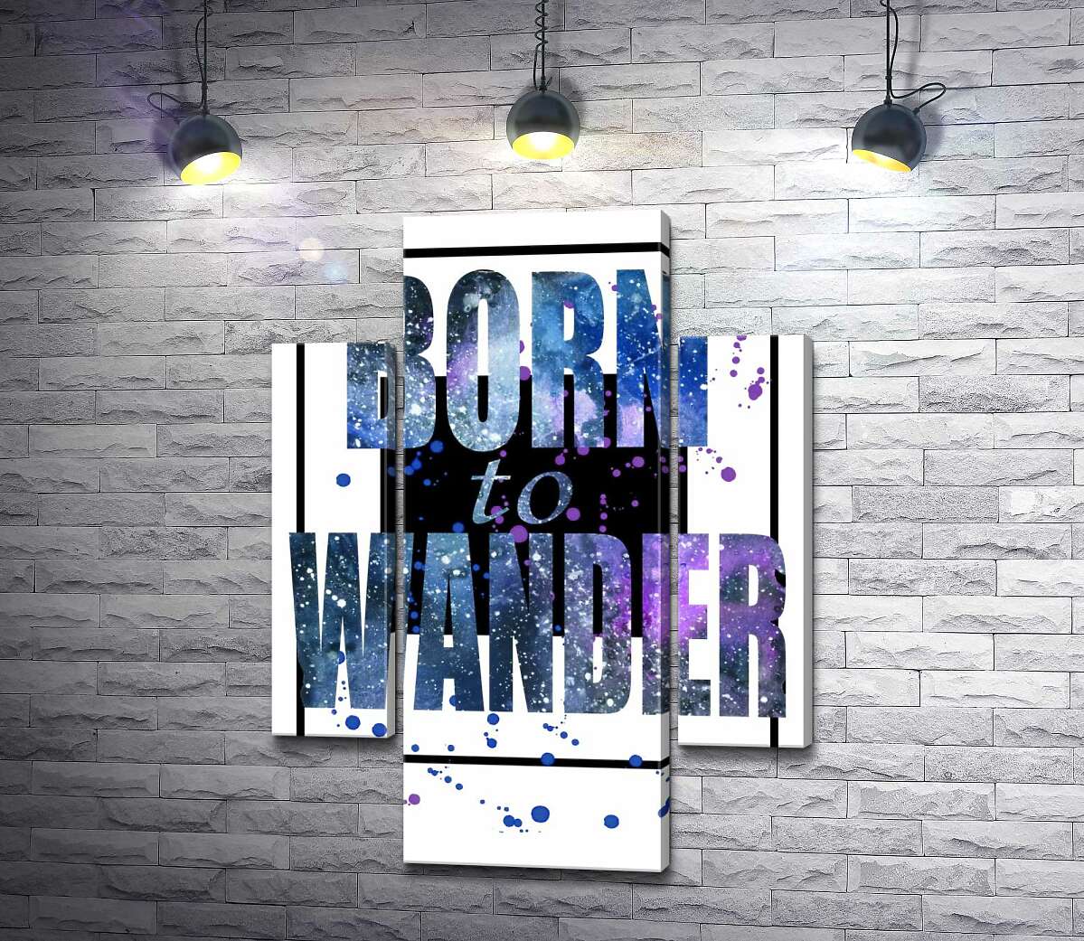 Модульная картина ArtPoster Космическая надпись в синих тонах "born to wander" 80x110 см Модуль №7
Модульная картина ArtPoster Космическая надпись в синих тонах "born to wander" 80x110 см Модуль №7