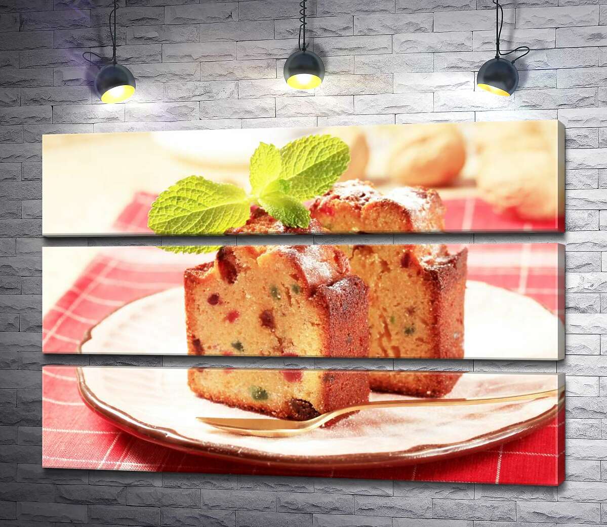Модульная картина ArtPoster Золотистый кекс с цветными кусочками сухофруктов 90x60 см Модуль №13
Модульная картина ArtPoster Золотистый кекс с цветными кусочками сухофруктов 90x60 см Модуль №13