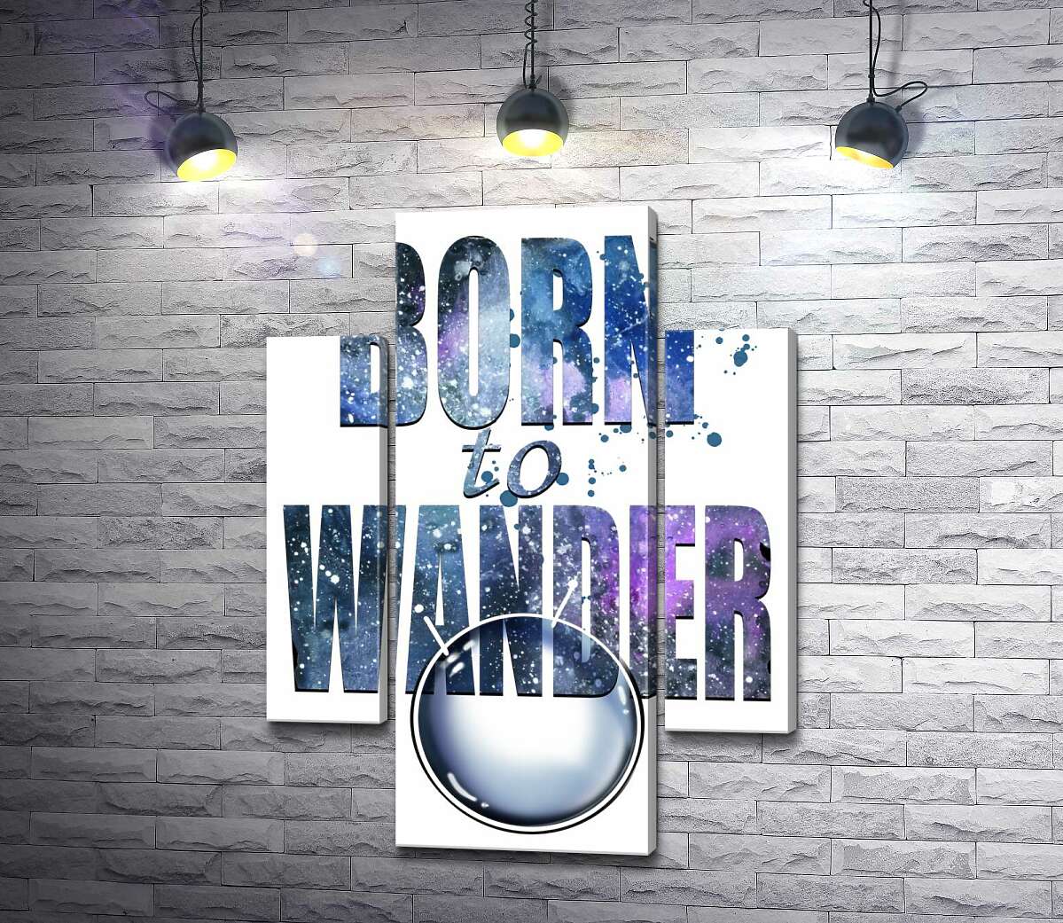 Модульная картина ArtPoster Космическая надпись "born to wander" 80x110 см Модуль №7
Модульная картина ArtPoster Космическая надпись "born to wander" 80x110 см Модуль №7