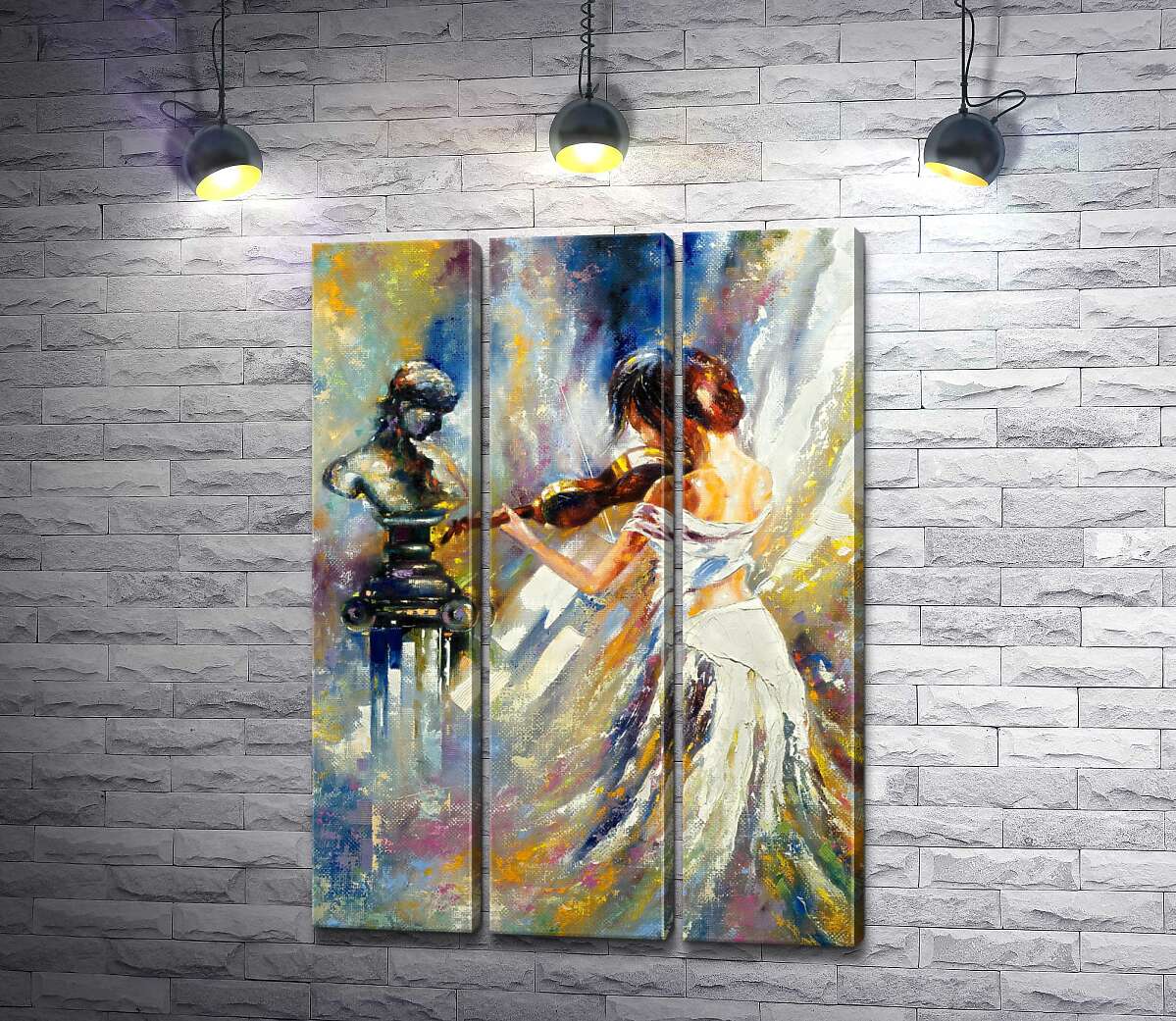Модульная картина ArtPoster Изящная девушка играет на скрипке перед греческой статуей 60x86 см Модуль №11
Модульная картина ArtPoster Изящная девушка играет на скрипке перед греческой статуей 60x86 см Модуль №11