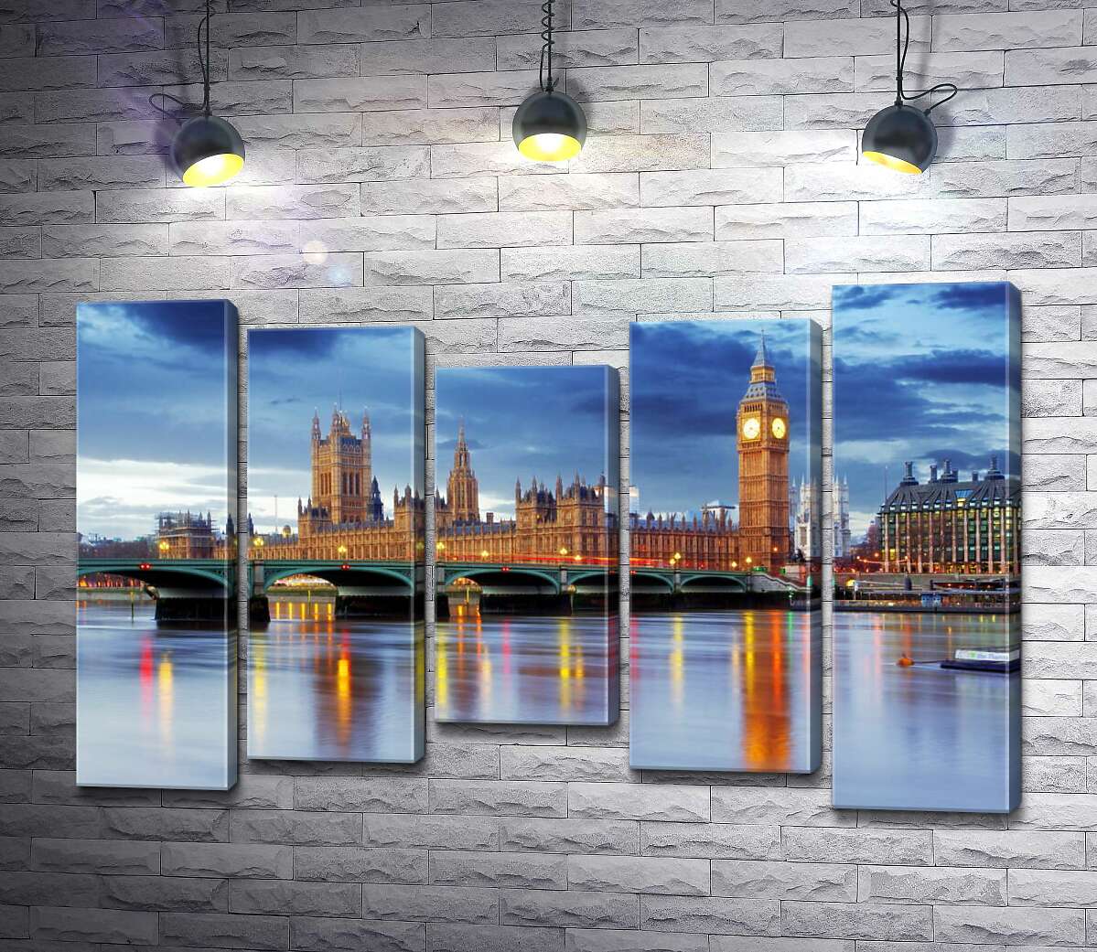 Модульная картина ArtPoster Здание британского парламента и знаменитый Биг-Бен (Big Ben) виднеются из-за моста через Темзу 130x85 см Модуль №28
Модульная картина ArtPoster Здание британского парламента и знаменитый Биг-Бен (Big Ben) виднеются из-за моста через Темзу 130x85 см Модуль №28