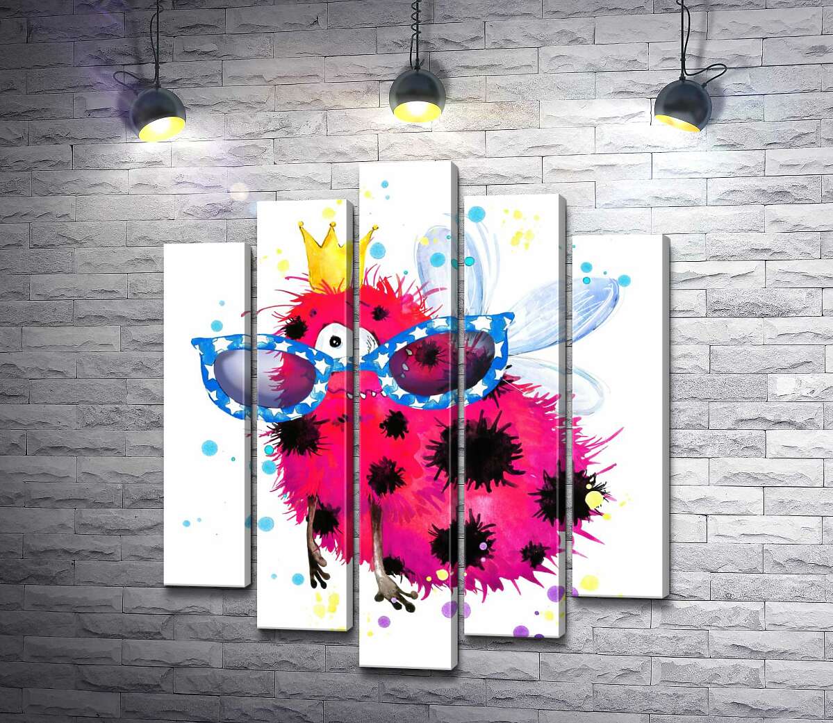 Модульная картина ArtPoster Крылатый красный монстр с короной и очками 100x120 см Модуль №26
Модульная картина ArtPoster Крылатый красный монстр с короной и очками 100x120 см Модуль №26