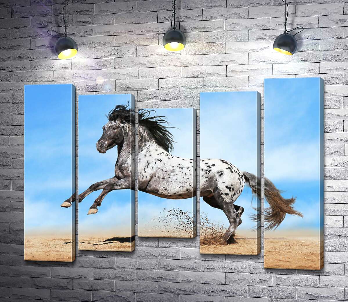 Модульная картина ArtPoster Красивая лошадь чубарой масти становится на дыбы 100x73 см Модуль №28
Модульная картина ArtPoster Красивая лошадь чубарой масти становится на дыбы 100x73 см Модуль №28