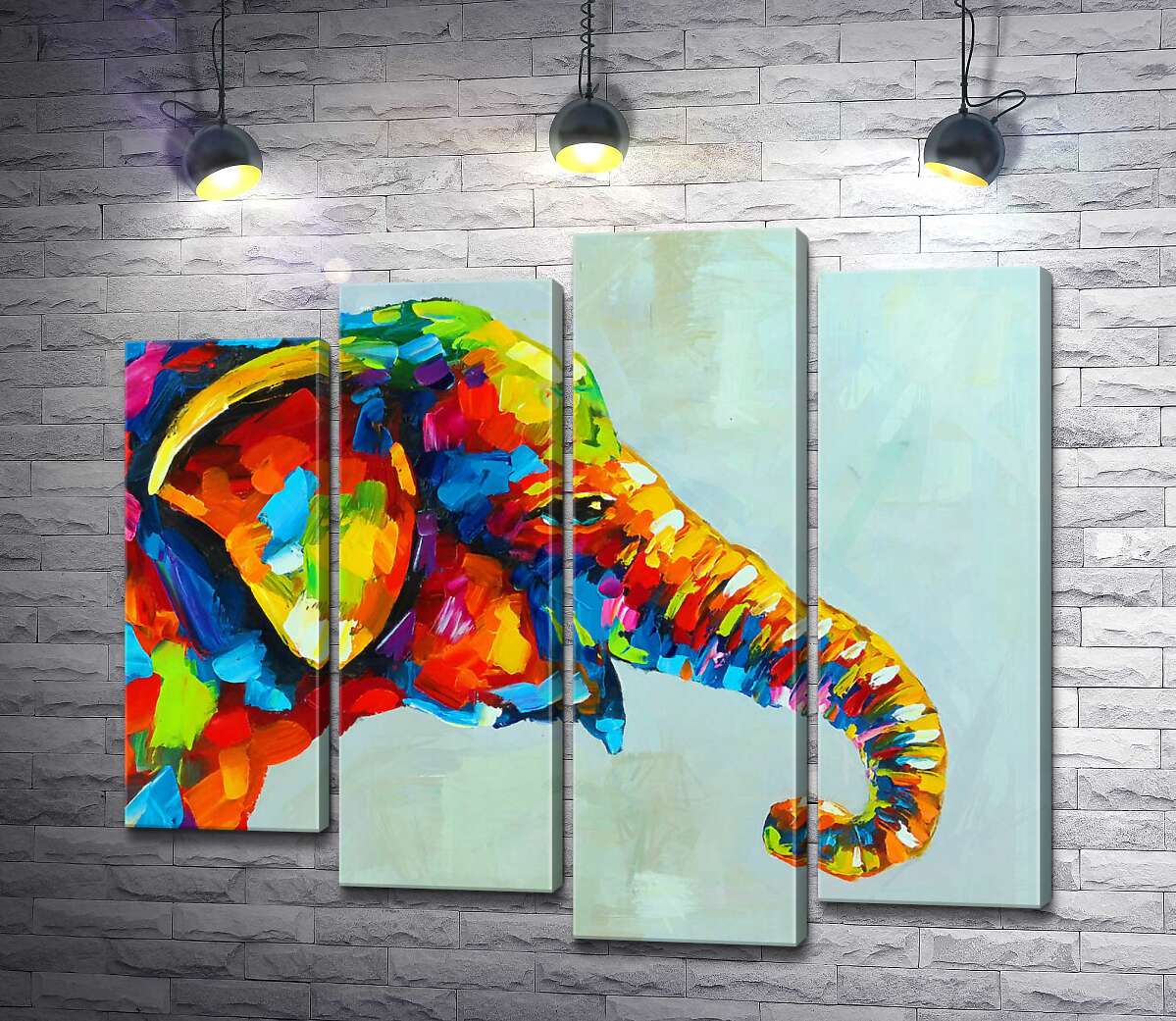 Модульная картина ArtPoster Красочный слоненок протягивает свой хобот 132x115 см Модуль №21
Модульная картина ArtPoster Красочный слоненок протягивает свой хобот 132x115 см Модуль №21