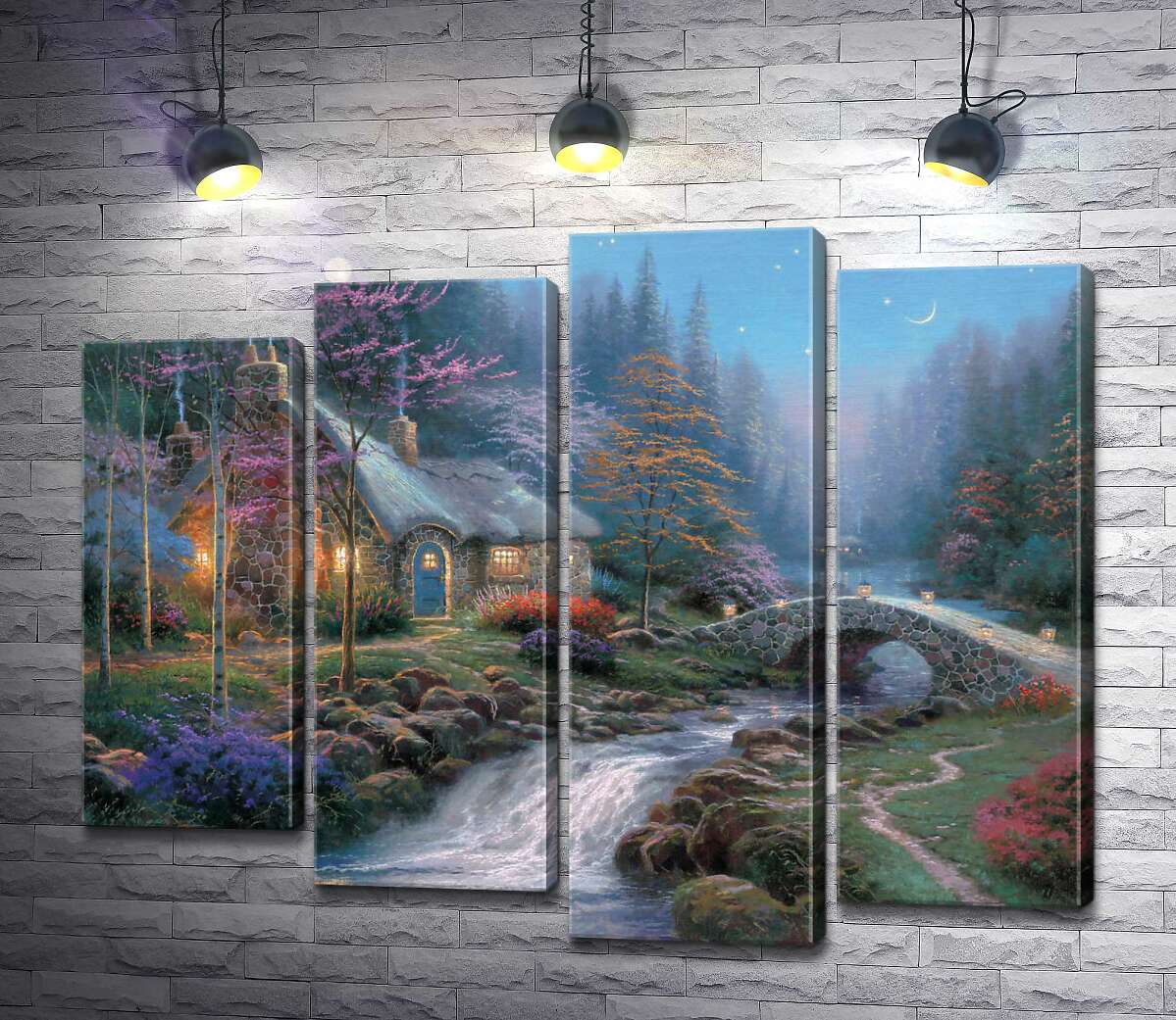 Модульная картина ArtPoster Коттедж в сумерках (Twilight cottage) - Томас Кинкейд (Thomas Kinkade) 80x65 см Модуль №21
Модульная картина ArtPoster Коттедж в сумерках (Twilight cottage) - Томас Кинкейд (Thomas Kinkade) 80x65 см Модуль №21