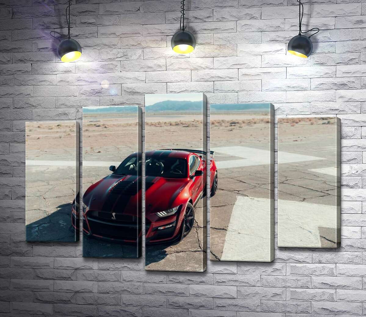 Модульная картина ArtPoster Красный Ford Mustang Shelby GT500 на пустынной трассе 100x69 см Модуль №26
Модульная картина ArtPoster Красный Ford Mustang Shelby GT500 на пустынной трассе 100x69 см Модуль №26