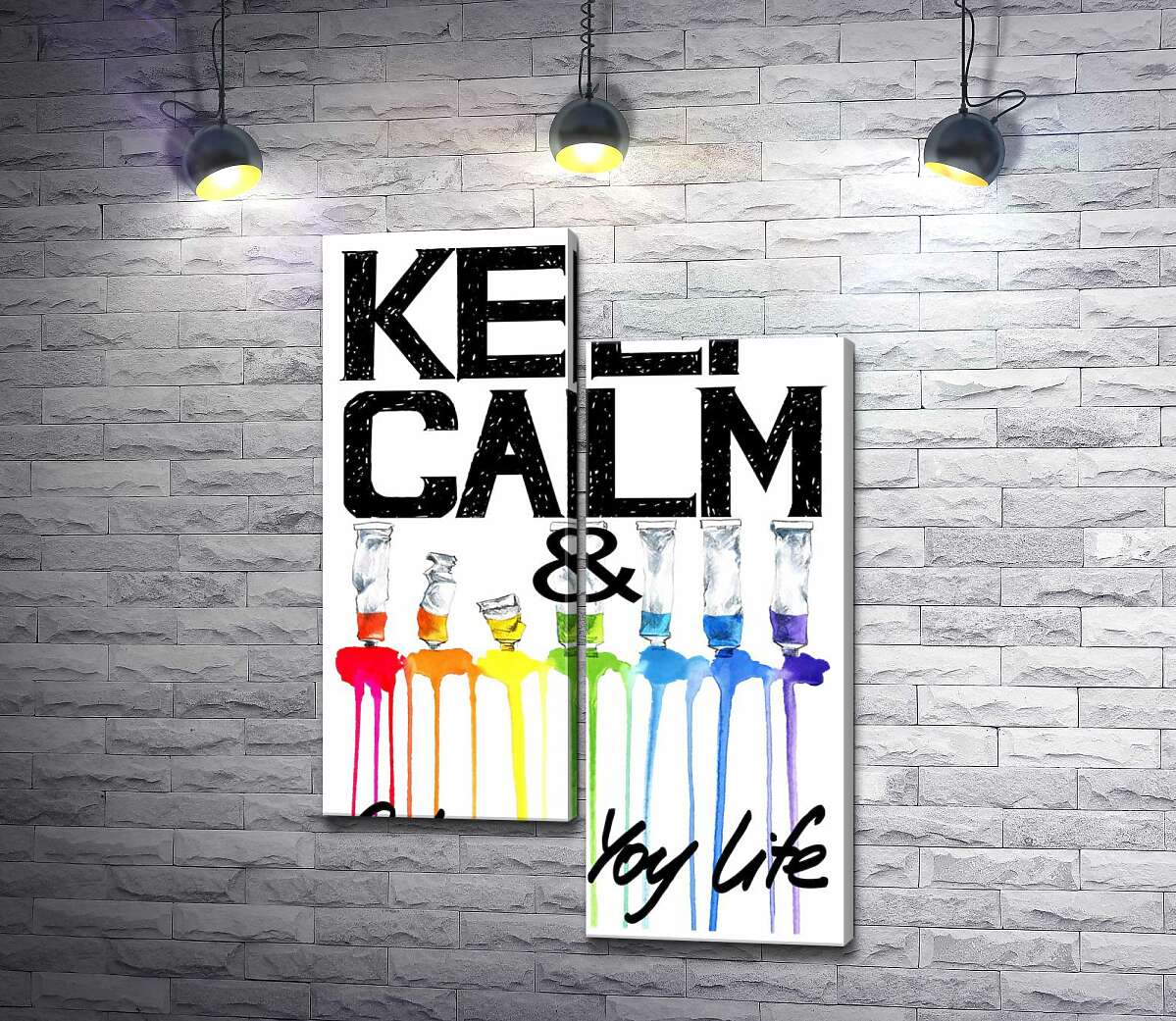 Модульная картина ArtPoster Краска вытекает из ярких тюбиков на надписи "keep calm and colour your life" 50x74 см Модуль №5
Модульная картина ArtPoster Краска вытекает из ярких тюбиков на надписи "keep calm and colour your life" 50x74 см Модуль №5