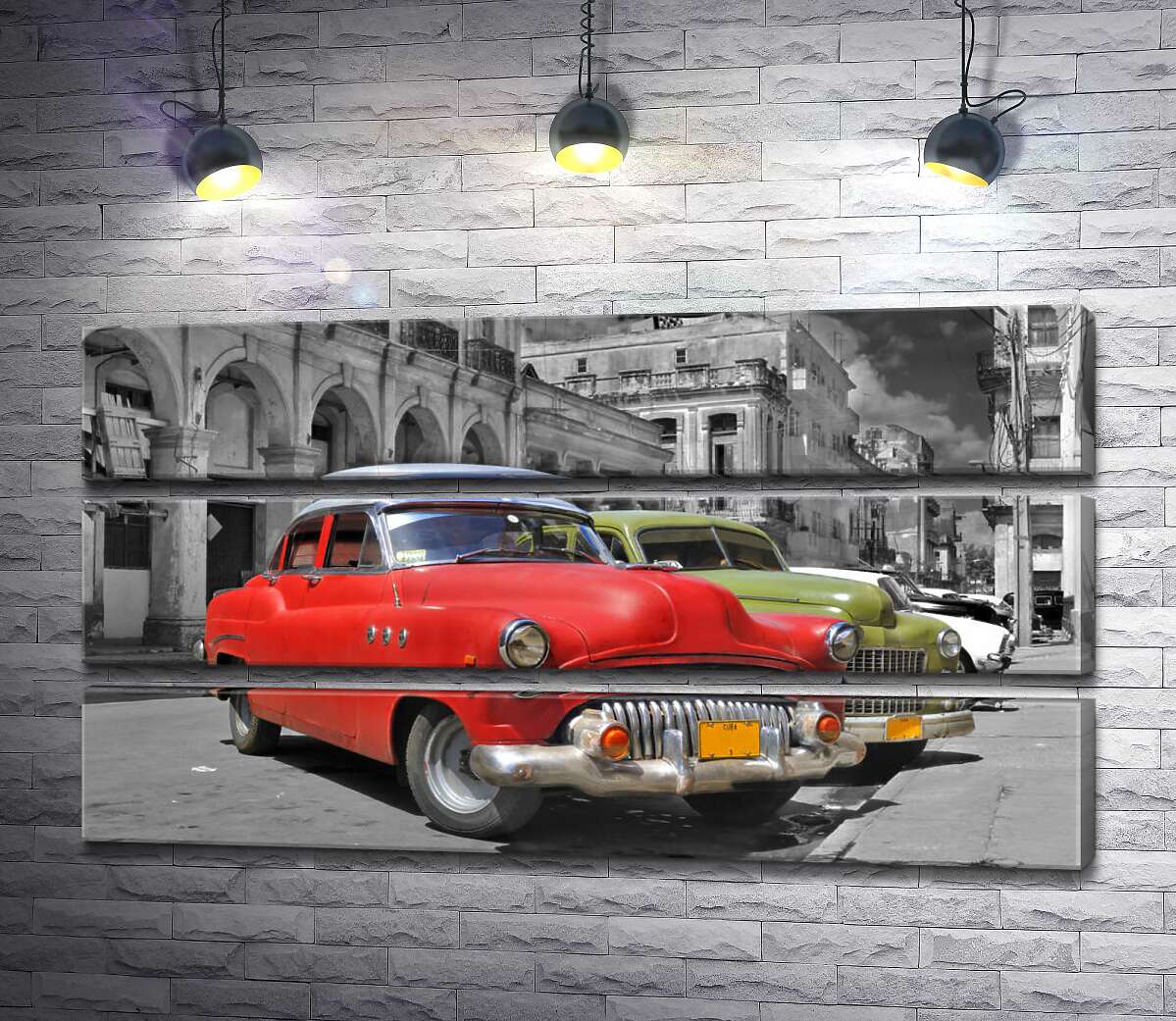 Модульная картина ArtPoster Красная модель автомобиля Chevrolet 1952 года на старинной улице Кубы 114x60 см Модуль №13
Модульная картина ArtPoster Красная модель автомобиля Chevrolet 1952 года на старинной улице Кубы 114x60 см Модуль №13
