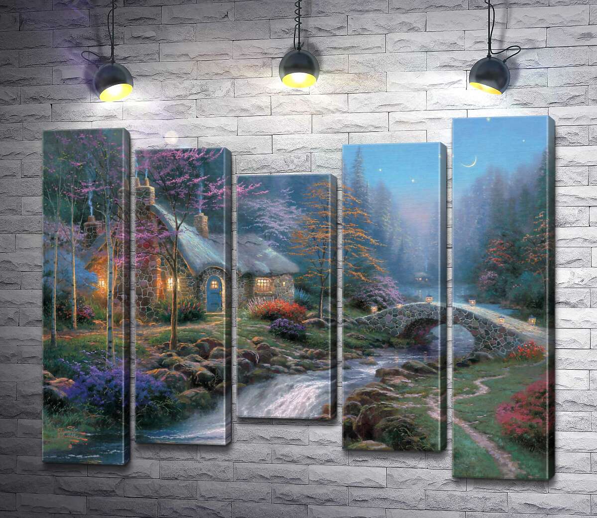 Модульная картина ArtPoster Коттедж в сумерках (Twilight cottage) - Томас Кинкейд (Thomas Kinkade) 130x106 см Модуль №28
Модульная картина ArtPoster Коттедж в сумерках (Twilight cottage) - Томас Кинкейд (Thomas Kinkade) 130x106 см Модуль №28