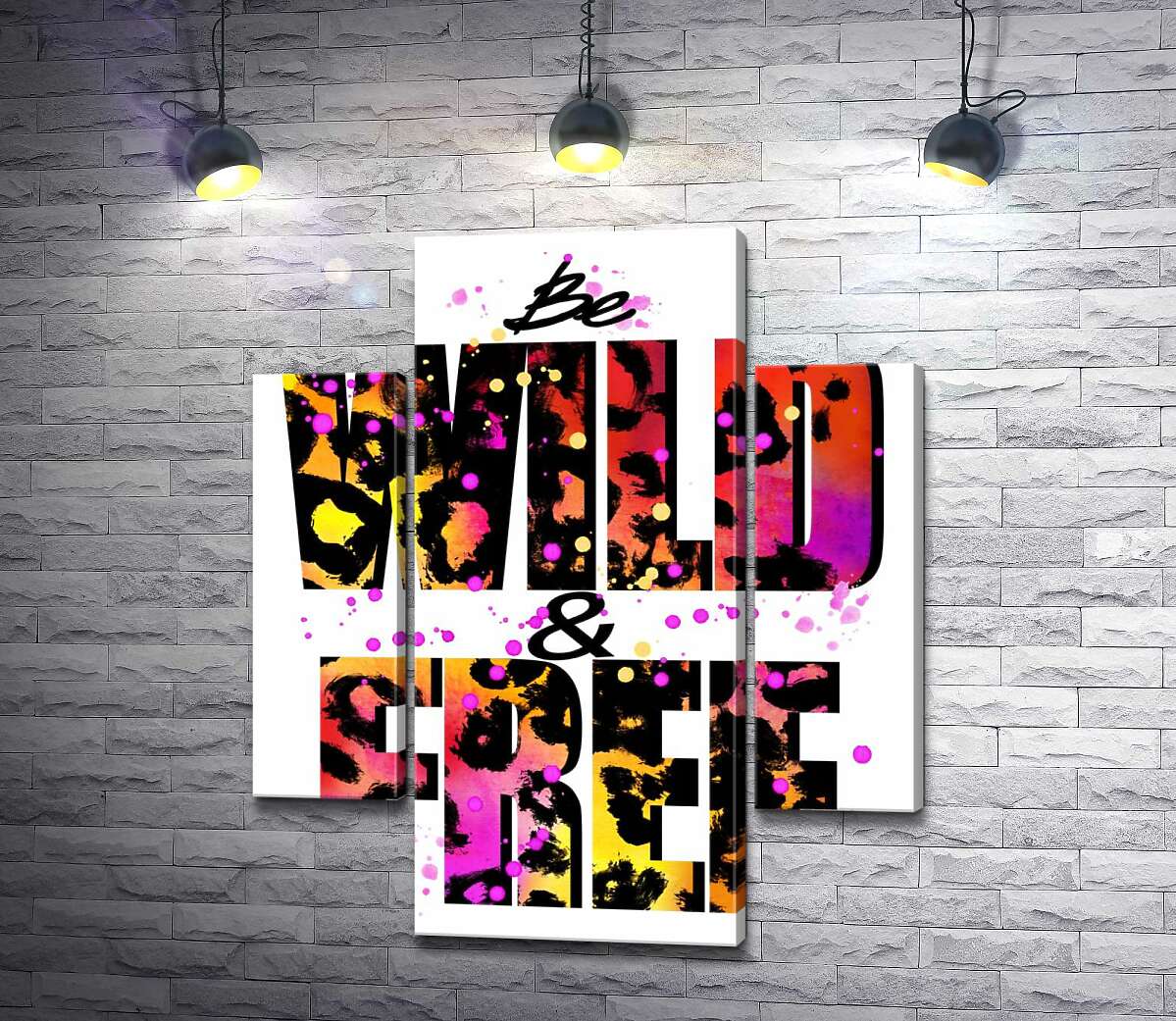 Модульная картина ArtPoster Леопардовый принт надписи "wild and free" 131x155 см Модуль №7
Модульная картина ArtPoster Леопардовый принт надписи "wild and free" 131x155 см Модуль №7