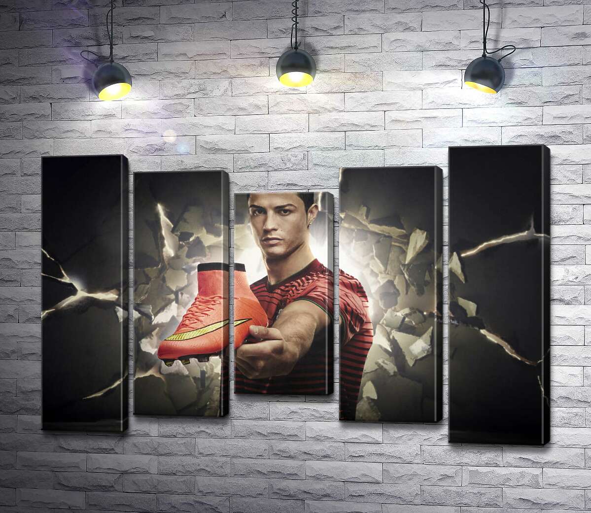 Модульная картина ArtPoster Криштиану Роналду (Cristiano Ronaldo) рекламирует футбольные бутсы от фирмы Nike 130x88 см Модуль №28
Модульная картина ArtPoster Криштиану Роналду (Cristiano Ronaldo) рекламирует футбольные бутсы от фирмы Nike 130x88 см Модуль №28