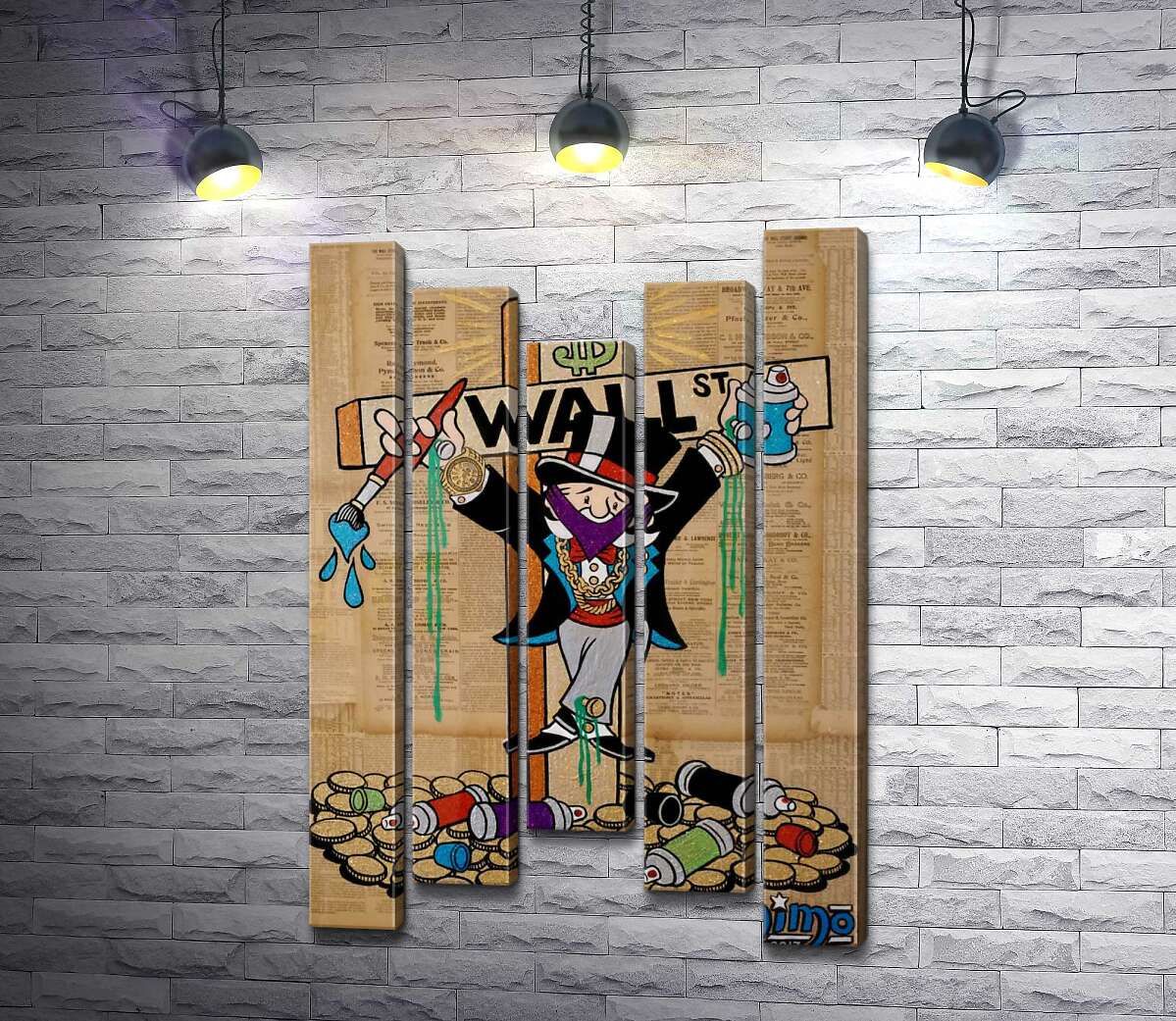 Модульная картина ArtPoster Мистер Монополи на кресте Уолл-стрит (Wall Street) 130x199 см Модуль №28
Модульная картина ArtPoster Мистер Монополи на кресте Уолл-стрит (Wall Street) 130x199 см Модуль №28