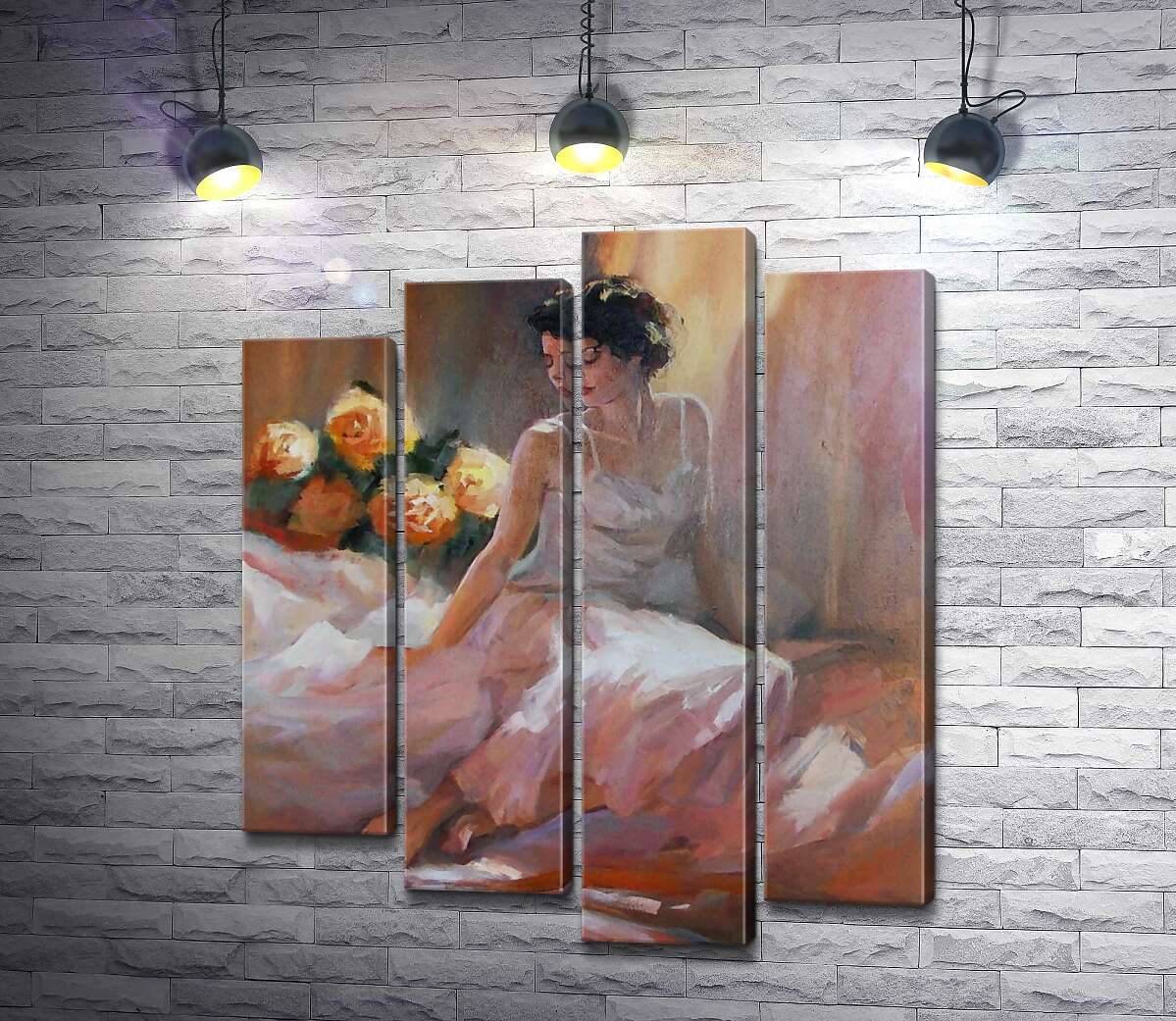 Модульная картина ArtPoster Нежный силуэт девушки в белом шелковом платье рядом с букетом роз 80x96 см Модуль №21
Модульная картина ArtPoster Нежный силуэт девушки в белом шелковом платье рядом с букетом роз 80x96 см Модуль №21