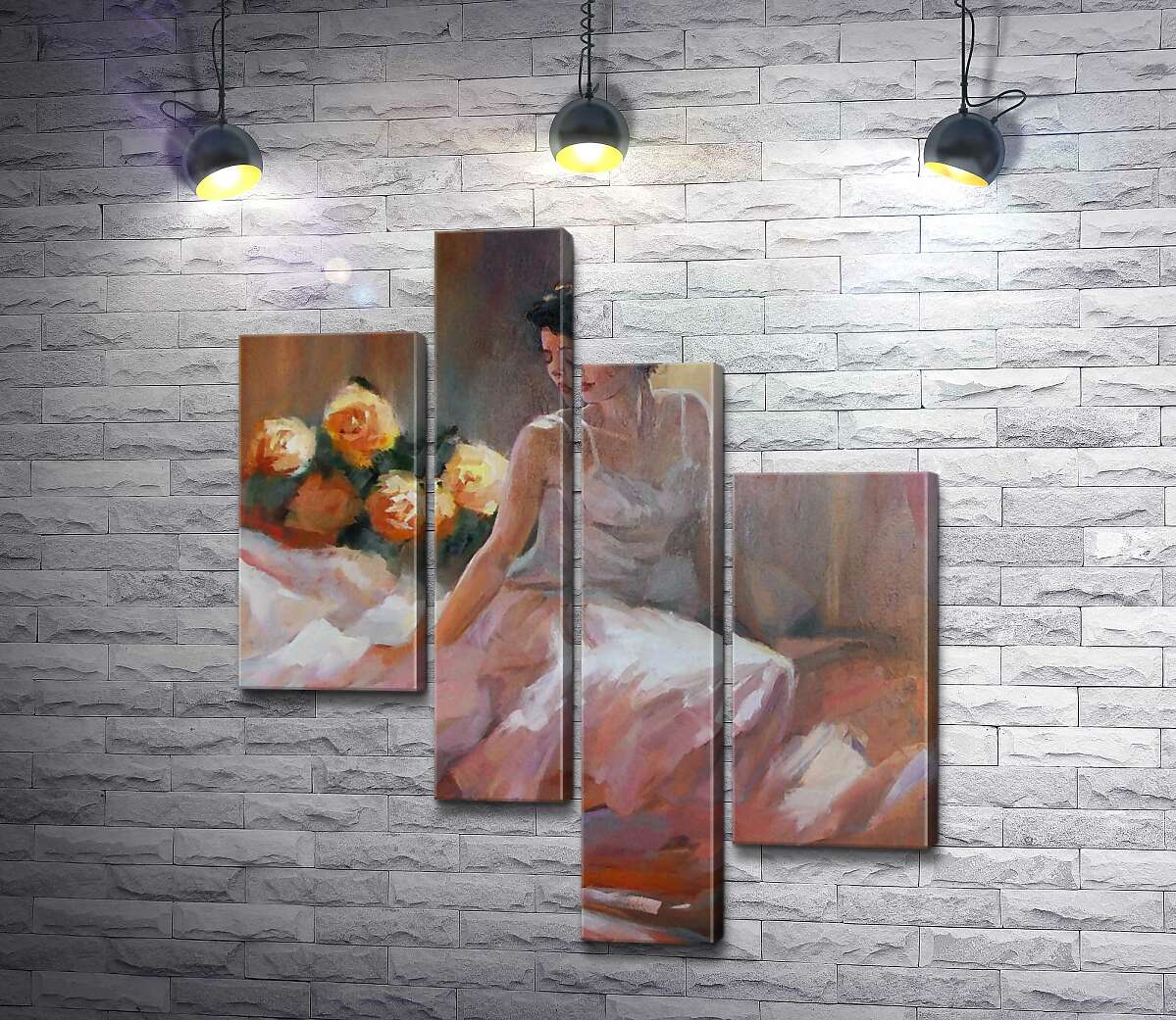 Модульная картина ArtPoster Нежный силуэт девушки в белом шелковом платье рядом с букетом роз 100x119 см Модуль №20
Модульная картина ArtPoster Нежный силуэт девушки в белом шелковом платье рядом с букетом роз 100x119 см Модуль №20