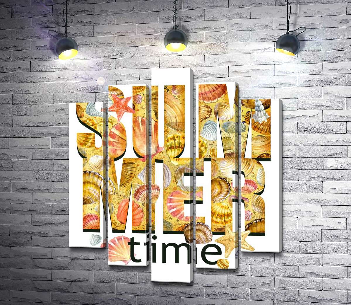 Модульная картина ArtPoster Надпись "summertime" усыпана морскими ракушками 130x156 см Модуль №26
Модульная картина ArtPoster Надпись "summertime" усыпана морскими ракушками 130x156 см Модуль №26