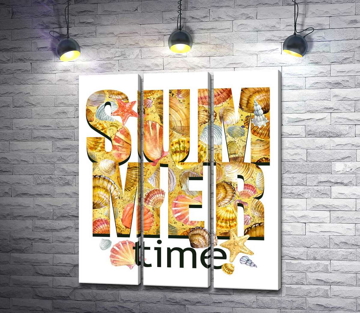 Модульная картина ArtPoster Надпись "summertime" усыпана морскими ракушками 132x154 см Модуль №11
Модульная картина ArtPoster Надпись "summertime" усыпана морскими ракушками 132x154 см Модуль №11