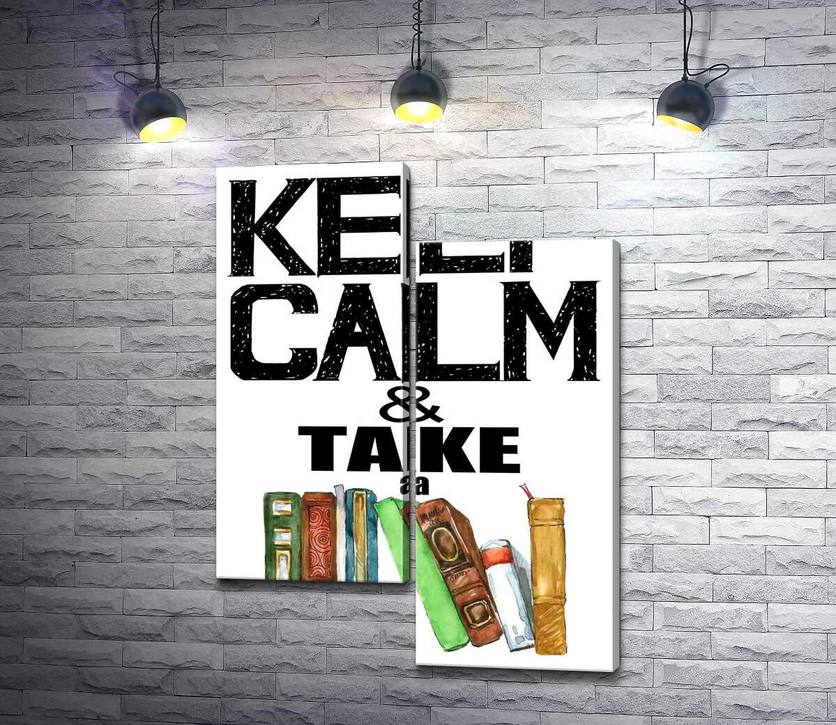 Модульная картина ArtPoster Надпись с книгами "keep calm and take a book" 50x69 см Модуль №5
Модульная картина ArtPoster Надпись с книгами "keep calm and take a book" 50x69 см Модуль №5