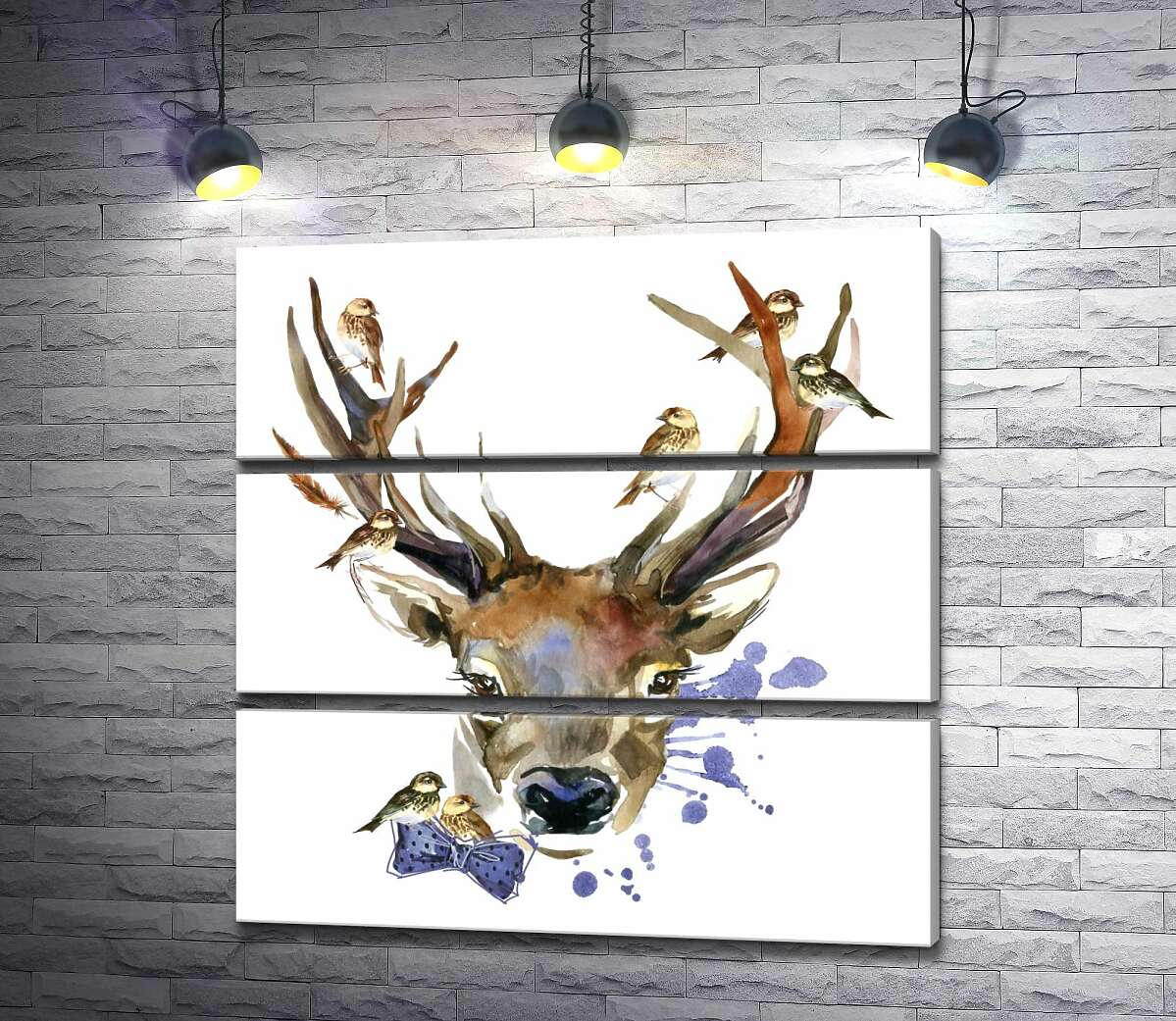Модульная картина ArtPoster Олень-джентльмен с воробьями на рогах 60x60 см Модуль №13
Модульная картина ArtPoster Олень-джентльмен с воробьями на рогах 60x60 см Модуль №13