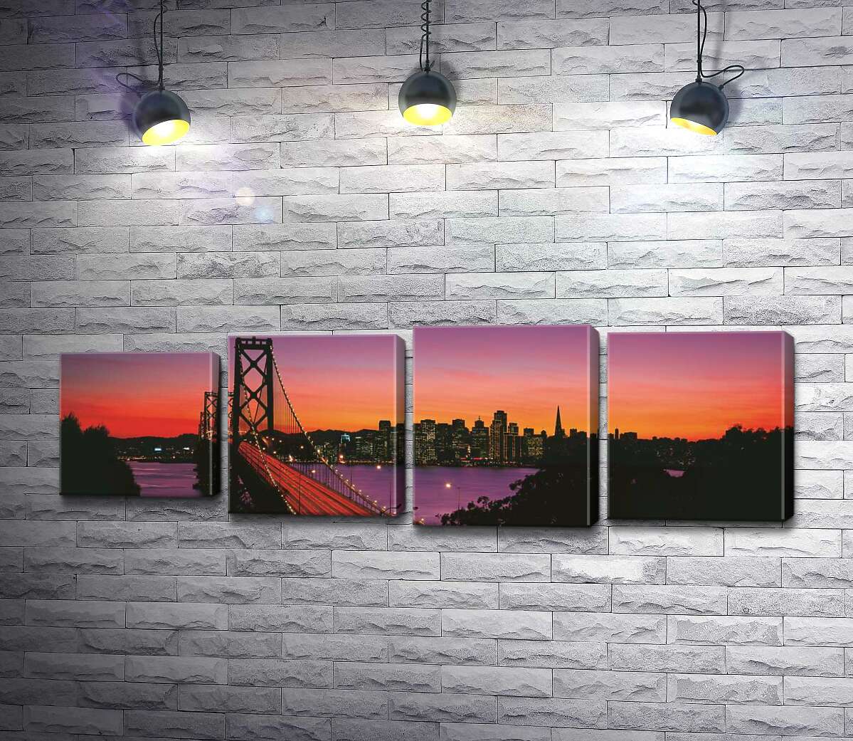 Модульная картина ArtPoster Мост Бэй-Бридж (Bay Bridge) ведет к вечернему Сан-Франциско 88x31 см Модуль №21
Модульная картина ArtPoster Мост Бэй-Бридж (Bay Bridge) ведет к вечернему Сан-Франциско 88x31 см Модуль №21