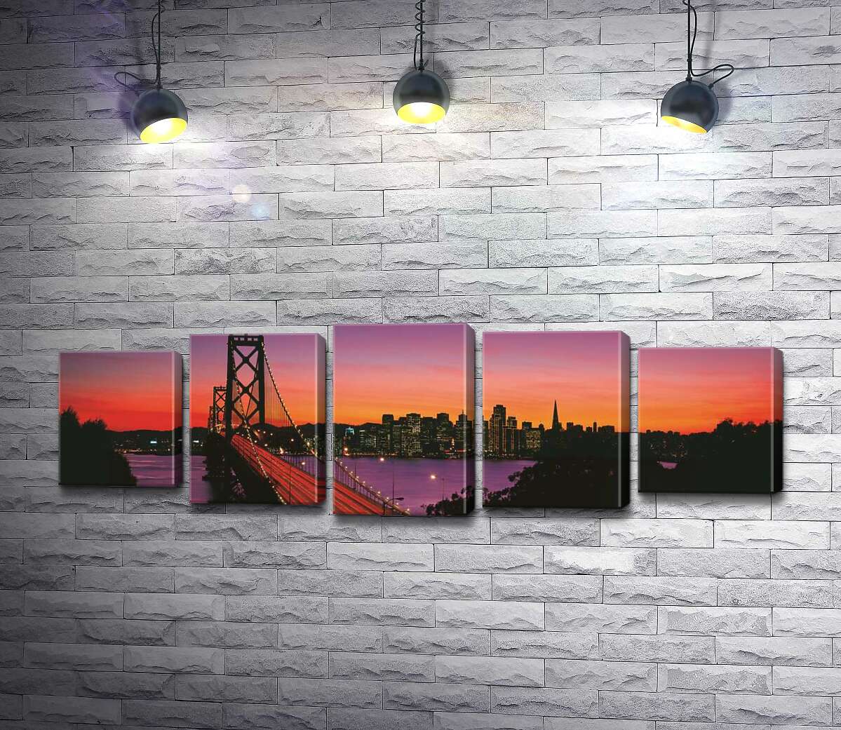 Модульная картина ArtPoster Мост Бэй-Бридж (Bay Bridge) ведет к вечернему Сан-Франциско 100x34 см Модуль №26
Модульная картина ArtPoster Мост Бэй-Бридж (Bay Bridge) ведет к вечернему Сан-Франциско 100x34 см Модуль №26