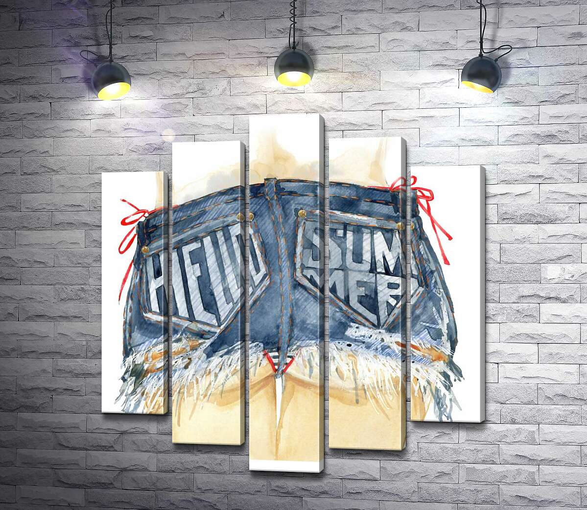 Модульная картина ArtPoster Надпись "hello summer" на карманах девушки в коротких шортах 100x111 см Модуль №26
Модульная картина ArtPoster Надпись "hello summer" на карманах девушки в коротких шортах 100x111 см Модуль №26