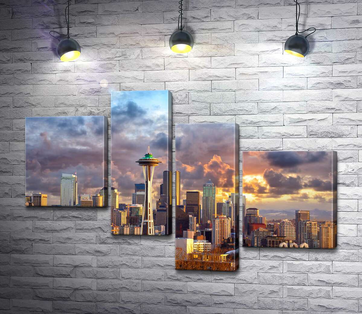 Модульная картина ArtPoster Обзорная башня Space Needle потерялась среди небоскребов Сиэтла 100x69 см Модуль №20
Модульная картина ArtPoster Обзорная башня Space Needle потерялась среди небоскребов Сиэтла 100x69 см Модуль №20
