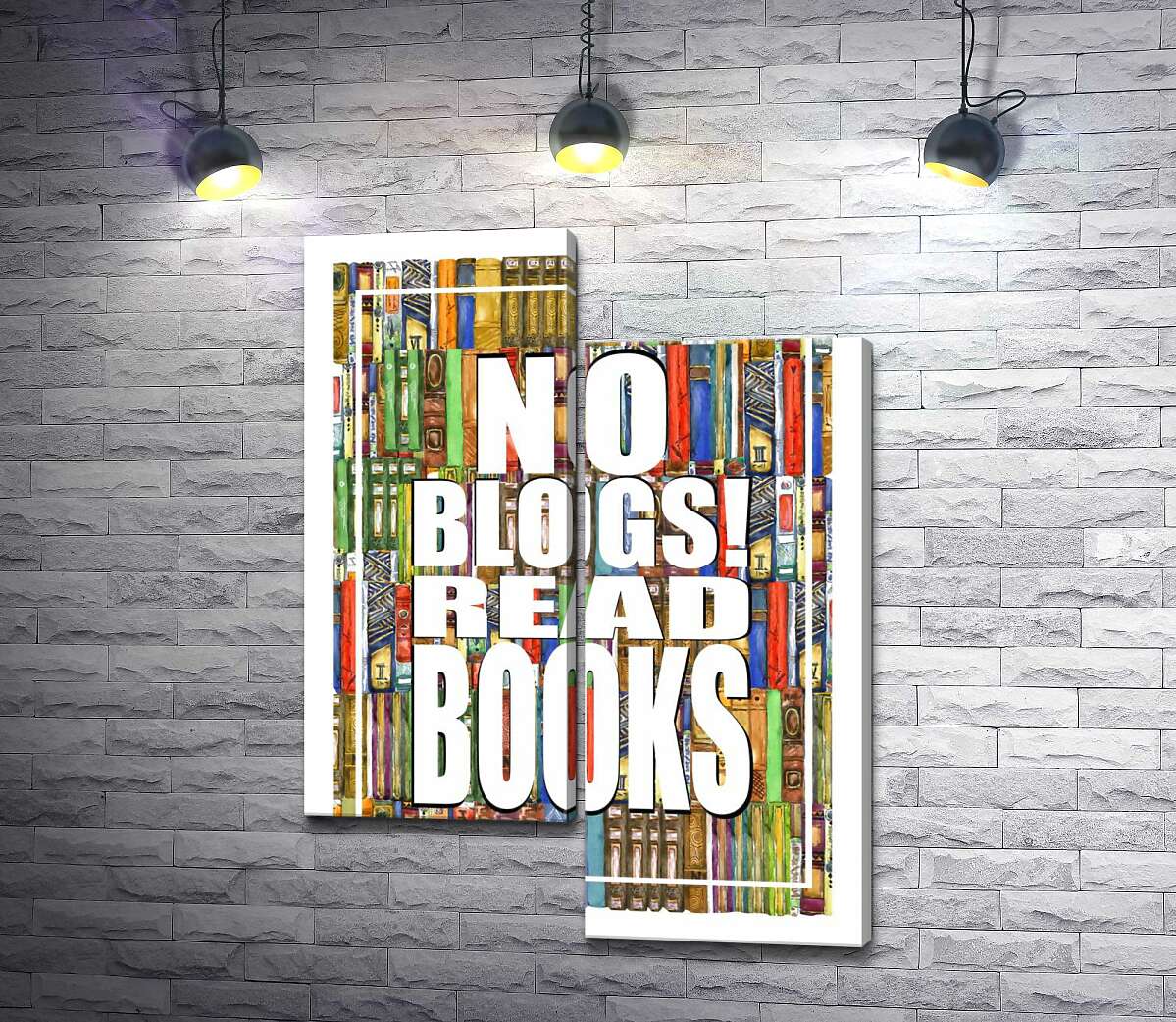 Модульная картина ArtPoster Надпись "No blogs! Read books" на фоне книг 50x69 см Модуль №5
Модульная картина ArtPoster Надпись "No blogs! Read books" на фоне книг 50x69 см Модуль №5