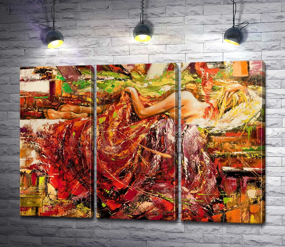 Модульная картина ArtPoster Обнаженное тело спящей девушки прикрывает красное покрывало 102x71 см Модуль №11
Модульная картина ArtPoster Обнаженное тело спящей девушки прикрывает красное покрывало 102x71 см Модуль №11