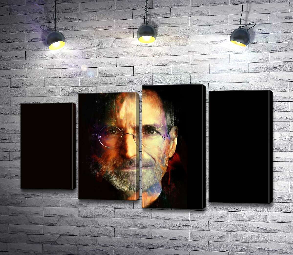 Модульная картина ArtPoster Портрет Стива Джобса (Steve Jobs) на черном фоне 100x58 см Модуль №21
Модульная картина ArtPoster Портрет Стива Джобса (Steve Jobs) на черном фоне 100x58 см Модуль №21