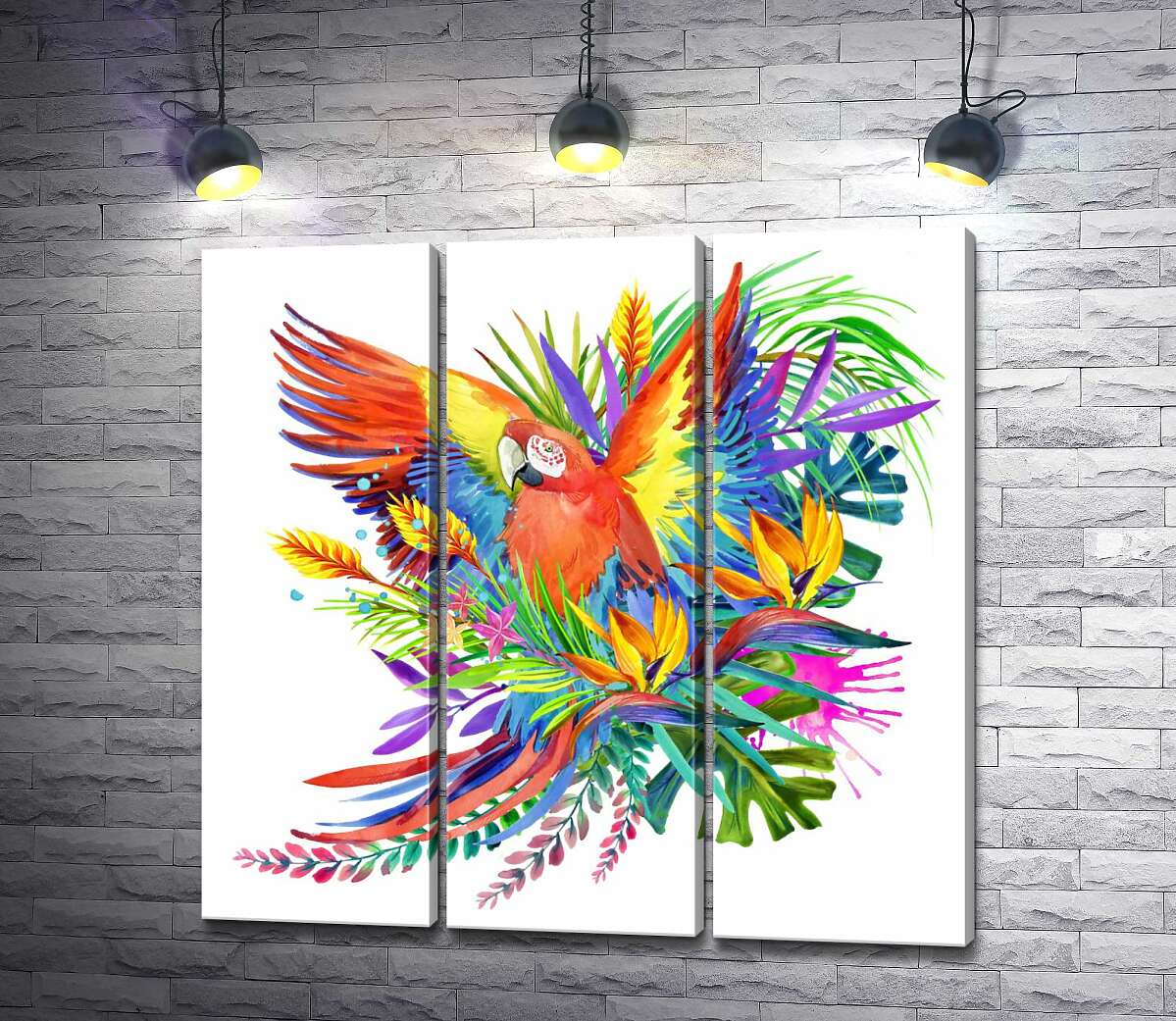 Модульная картина ArtPoster Попугай ара маскируется среди тропического разнообразия цветов 132x130 см Модуль №11
Модульная картина ArtPoster Попугай ара маскируется среди тропического разнообразия цветов 132x130 см Модуль №11