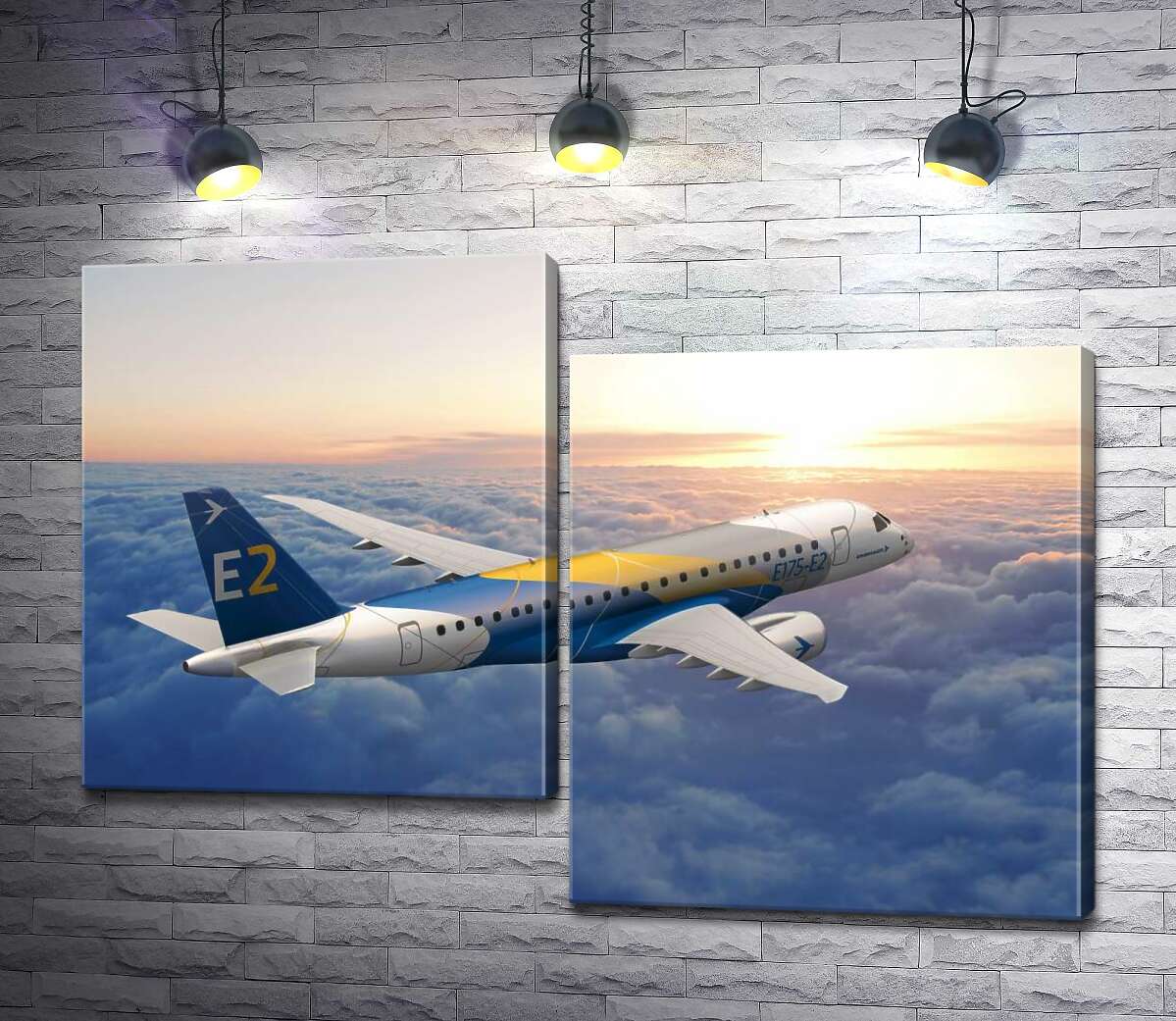 Модульная картина ArtPoster Полет бразильского самолета Embraer E-Jet E2 над бескрайним облачным пространством 130x93 см Модуль №5
Модульная картина ArtPoster Полет бразильского самолета Embraer E-Jet E2 над бескрайним облачным пространством 130x93 см Модуль №5