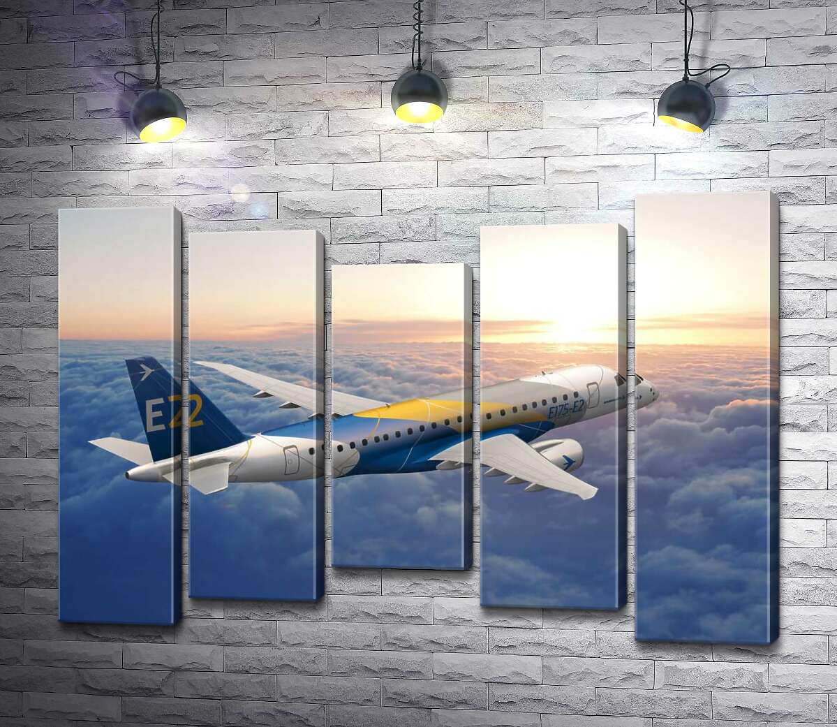 Модульная картина ArtPoster Полет бразильского самолета Embraer E-Jet E2 над бескрайним облачным пространством 100x73 см Модуль №28
Модульная картина ArtPoster Полет бразильского самолета Embraer E-Jet E2 над бескрайним облачным пространством 100x73 см Модуль №28