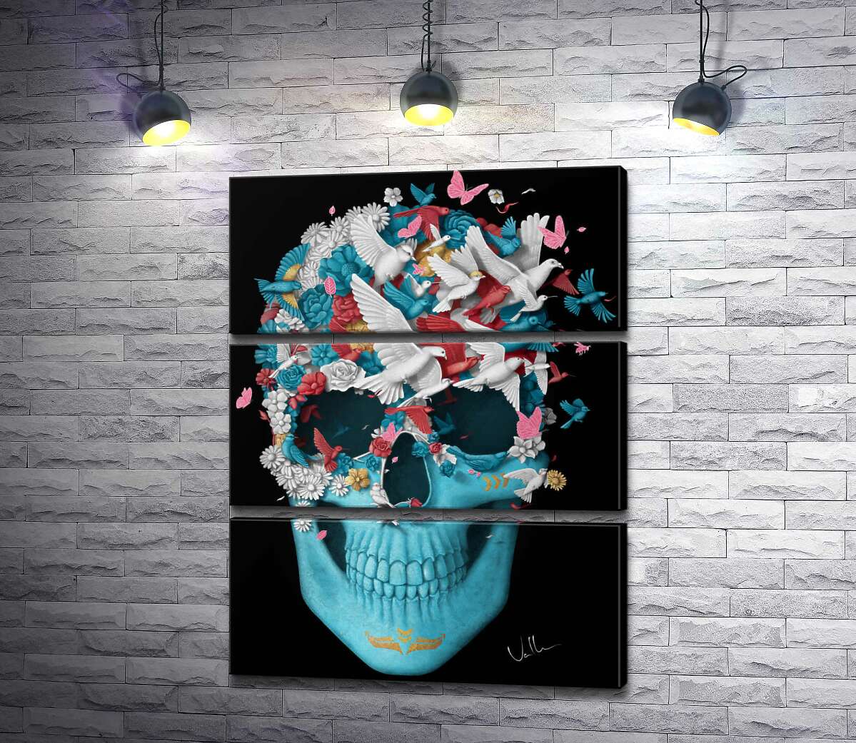 Модульная картина ArtPoster Полет птиц сквозь цветочное поле на голубом черепе 130x168 см Модуль №13
Модульная картина ArtPoster Полет птиц сквозь цветочное поле на голубом черепе 130x168 см Модуль №13