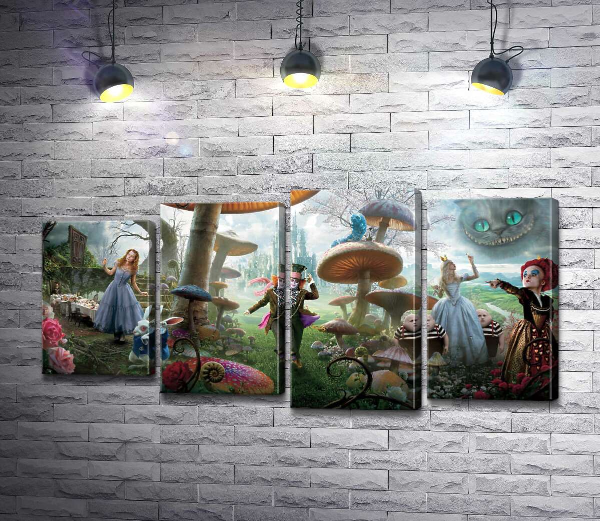 Модульная картина ArtPoster Причудливый постер к фильму "Алиса в стране чудес" (Alice in Wonderland) 132x65 см Модуль №21
Модульная картина ArtPoster Причудливый постер к фильму "Алиса в стране чудес" (Alice in Wonderland) 132x65 см Модуль №21