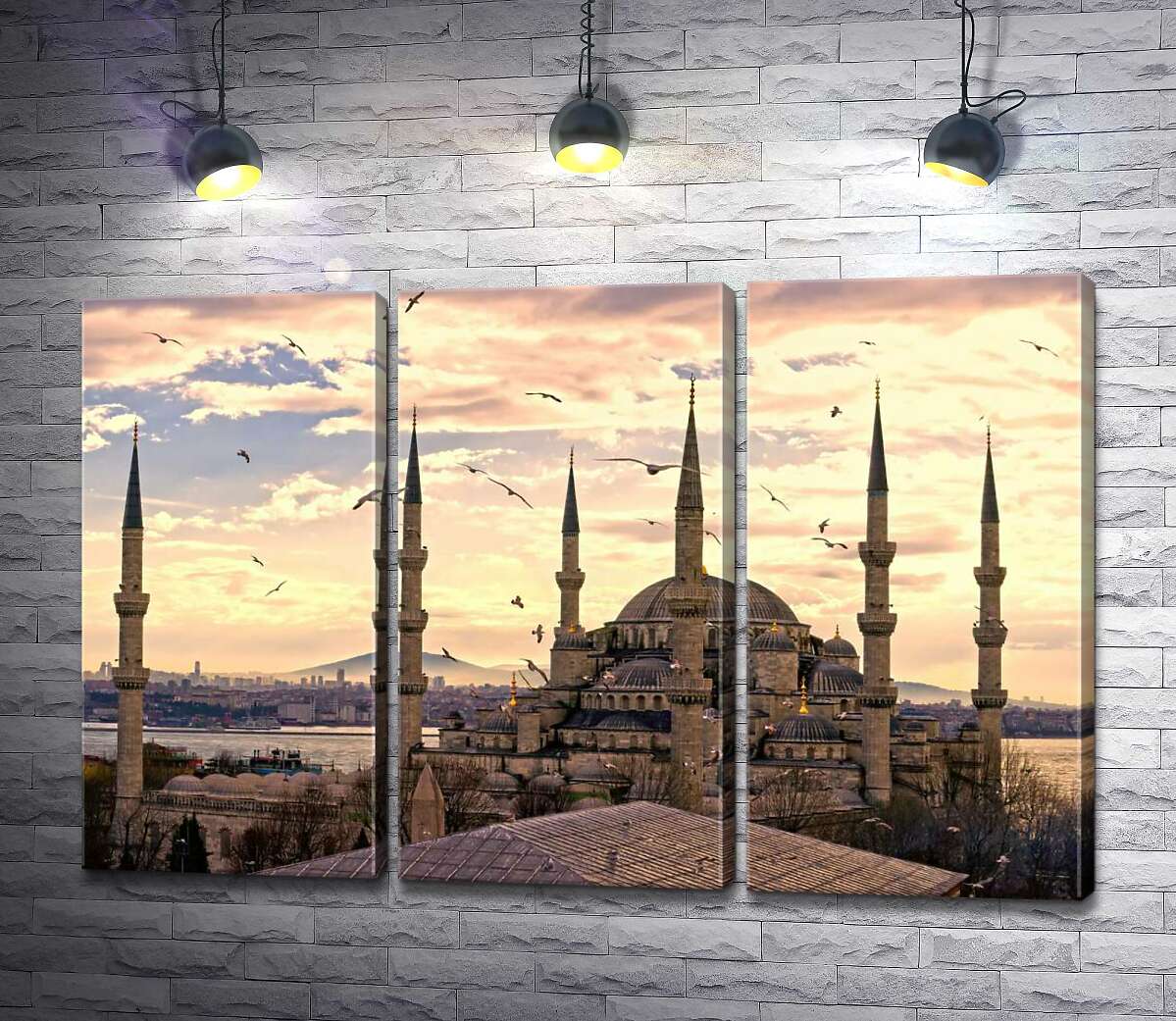 Модульная картина ArtPoster Острые шпили Голубой мечети (Sultanahmet Camii) устремляются в небо Стамбула 132x87 см Модуль №11 
Модульная картина ArtPoster Острые шпили Голубой мечети (Sultanahmet Camii) устремляются в небо Стамбула 132x87 см Модуль №11
