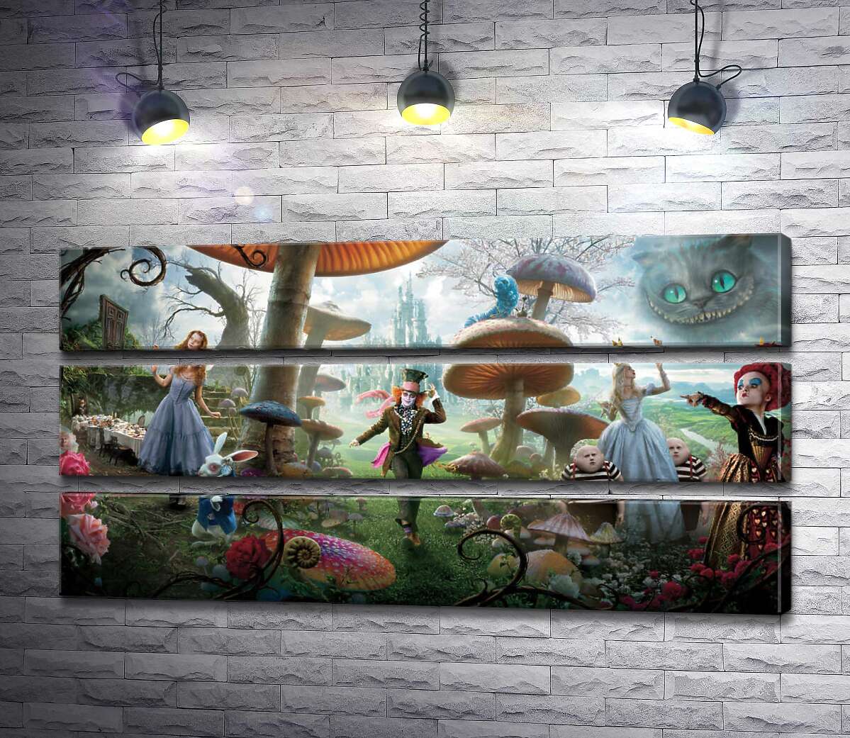 Модульная картина ArtPoster Причудливый постер к фильму "Алиса в стране чудес" (Alice in Wonderland) 122x60 см Модуль №13
Модульная картина ArtPoster Причудливый постер к фильму "Алиса в стране чудес" (Alice in Wonderland) 122x60 см Модуль №13