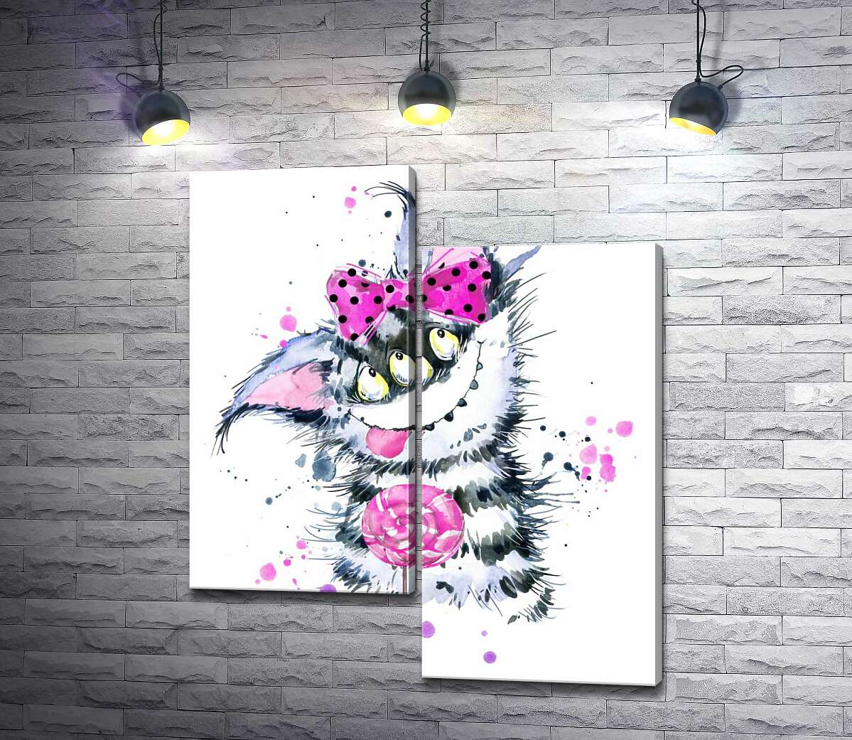 Модульная картина ArtPoster Полосатый монстр тянется языком к леденцу 100x119 см Модуль №5
Модульная картина ArtPoster Полосатый монстр тянется языком к леденцу 100x119 см Модуль №5