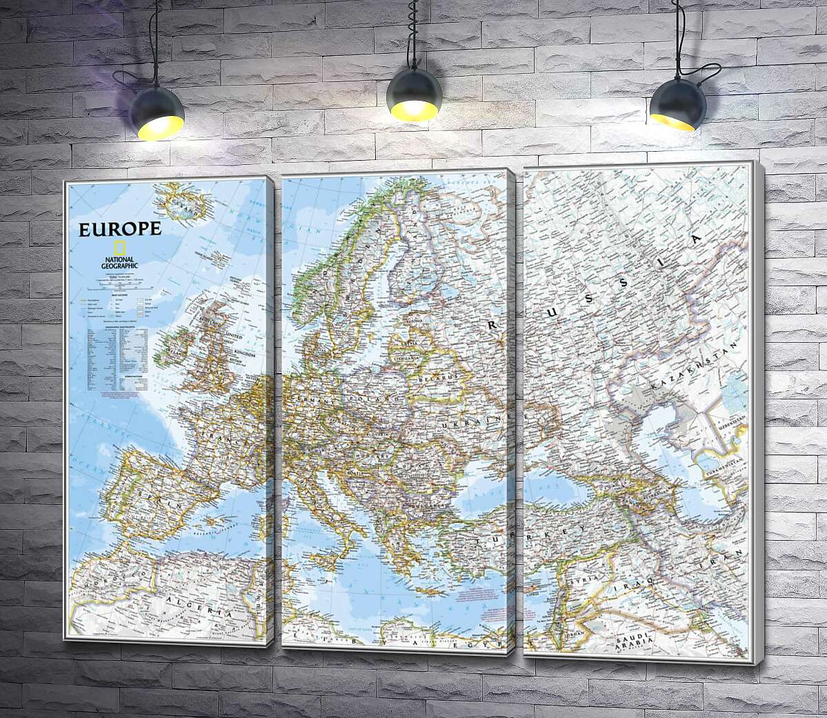 Модульная картина ArtPoster Политическая карта Европы от National Geographic 102x77 см Модуль №11
Модульная картина ArtPoster Политическая карта Европы от National Geographic 102x77 см Модуль №11