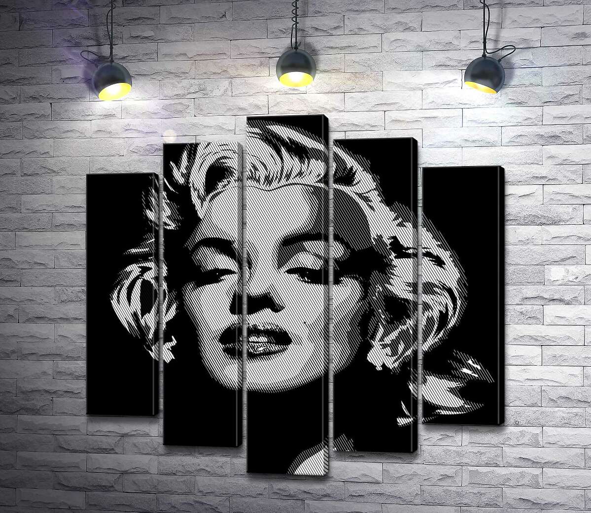 Модульная картина ArtPoster Оттенки серого в портрете легендарной Мэрилин Монро (Marilyn Monroe) 130x132 см Модуль №26
Модульная картина ArtPoster Оттенки серого в портрете легендарной Мэрилин Монро (Marilyn Monroe) 130x132 см Модуль №26