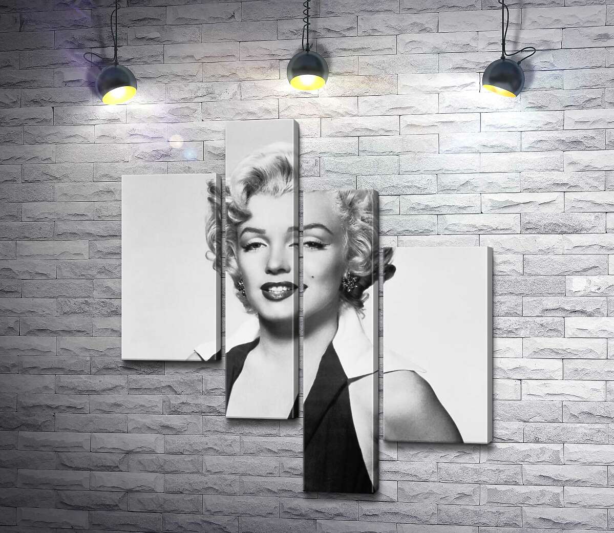 Модульная картина ArtPoster Портрет Мэрилин Монро (Marilyn Monroe) в откровенном платье и черно-белых тонах 130x151 см Модуль №20
Модульная картина ArtPoster Портрет Мэрилин Монро (Marilyn Monroe) в откровенном платье и черно-белых тонах 130x151 см Модуль №20
