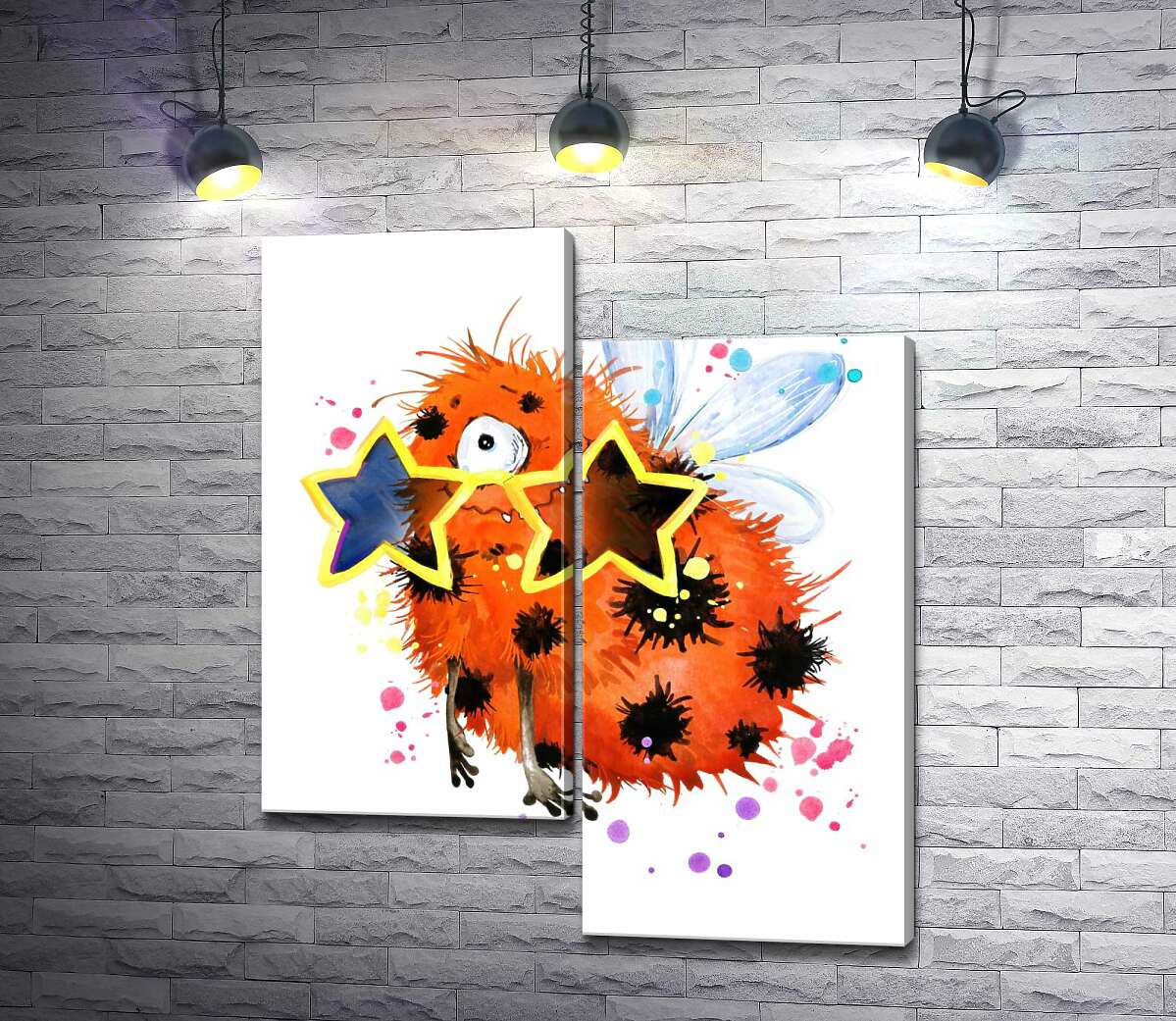 Модульная картина ArtPoster Пятнистый циклоп в очках-звездах 130x155 см Модуль №5
Модульная картина ArtPoster Пятнистый циклоп в очках-звездах 130x155 см Модуль №5