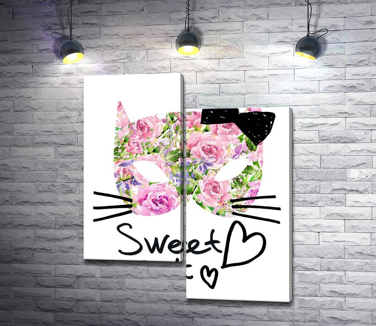 Модульная картина ArtPoster Розовая маска котика с надписью "sweet cat" 100x119 см Модуль №5
Модульная картина ArtPoster Розовая маска котика с надписью "sweet cat" 100x119 см Модуль №5