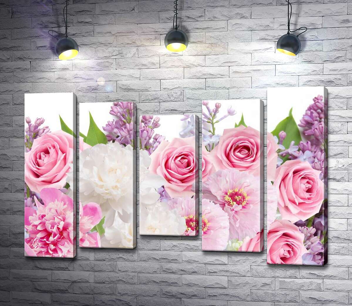 Модульная картина ArtPoster Розы, пионы, сирень и циннии в нежно-розовой композиции 100x69 см Модуль №28
Модульная картина ArtPoster Розы, пионы, сирень и циннии в нежно-розовой композиции 100x69 см Модуль №28